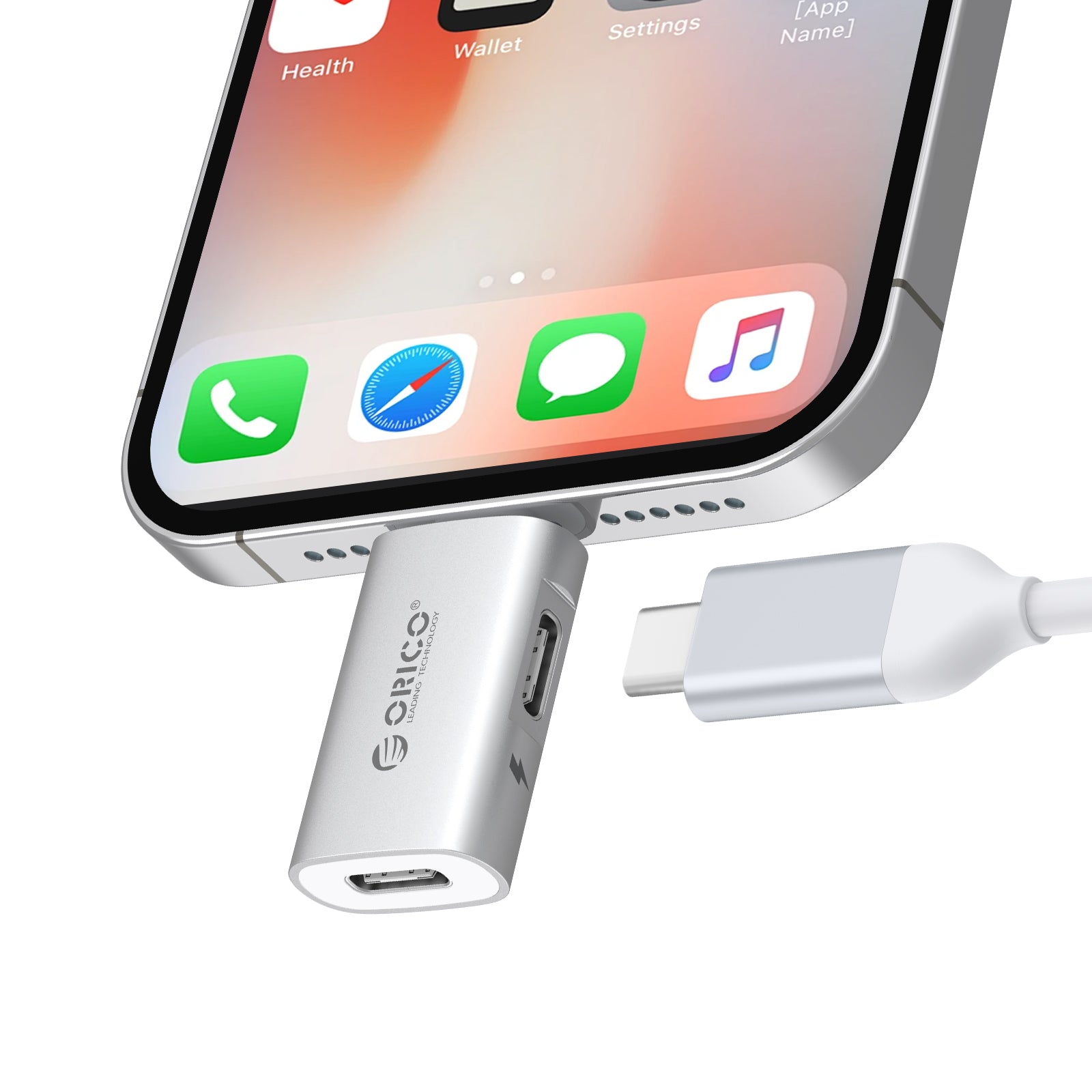 ORICO LC10 Lightning to USB-C Adapter with Charging