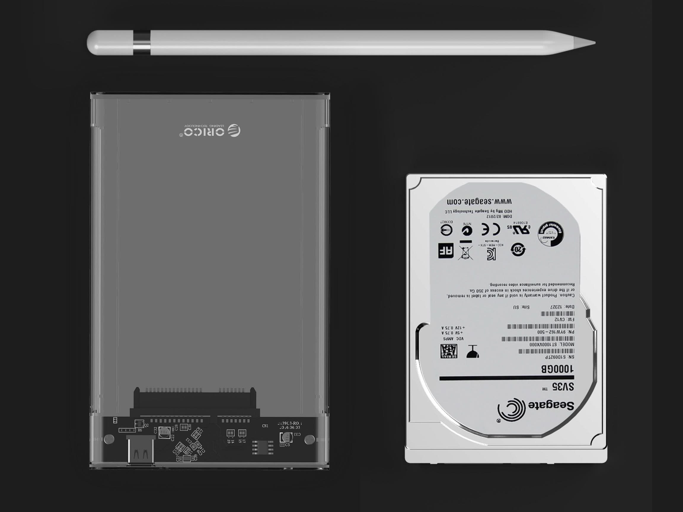ORICO 2.5 Inch SATA to USB Transparent HDD Enclosure - Orico