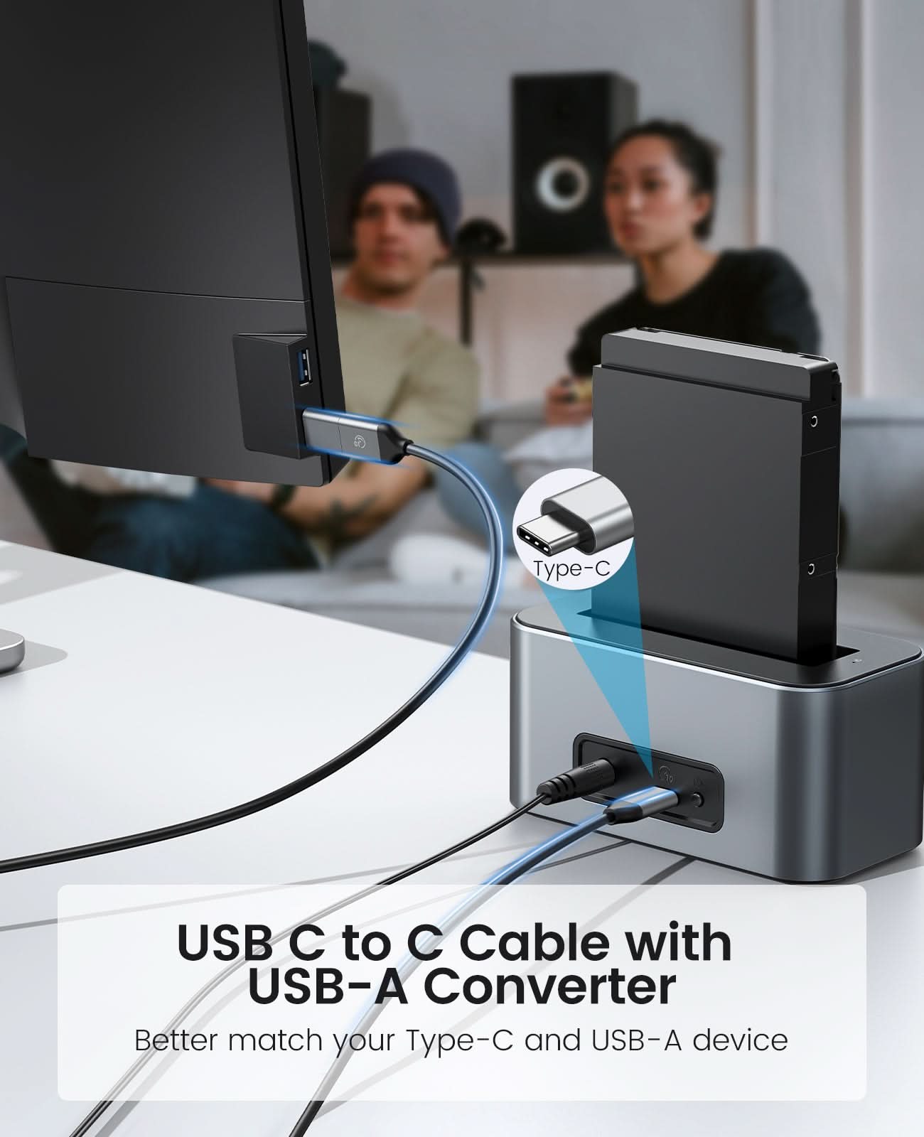 ORICO Single Bay Alluminum Typp-C SATA HDD/SSD Docking Staion - Orico