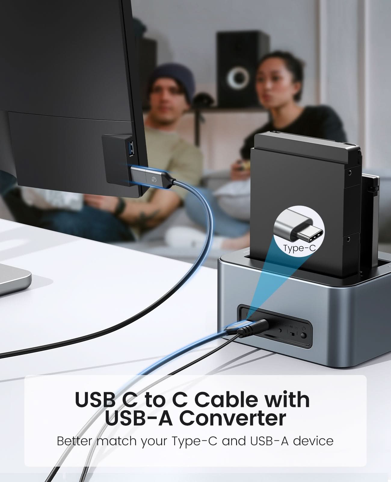 ORICO Dual Bay Type-C SATA HDD/SSD Offline Clone Duplicator - Orico