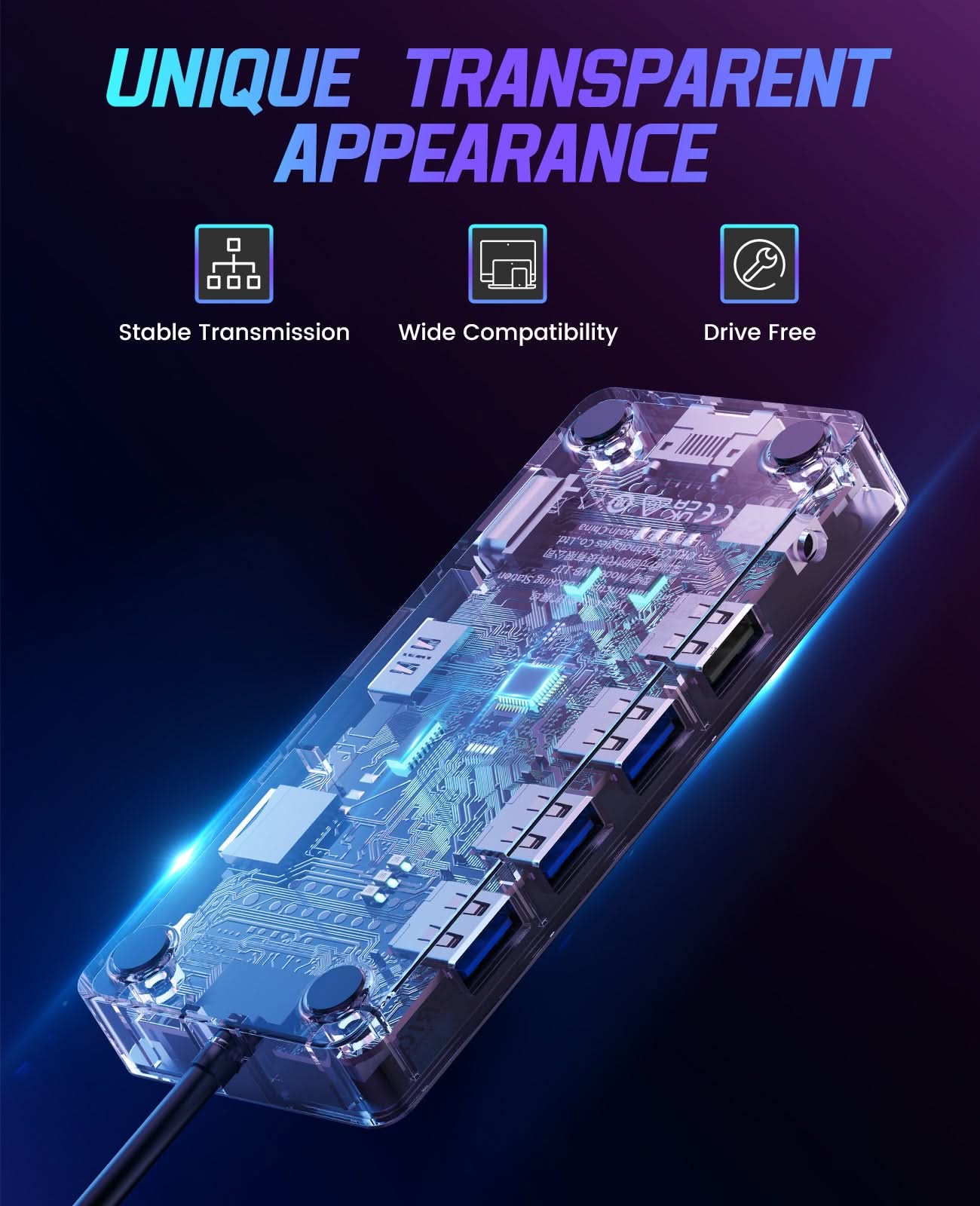ORICO Transparent Series 11 in 1 Interface Type-c Hub - Orico
