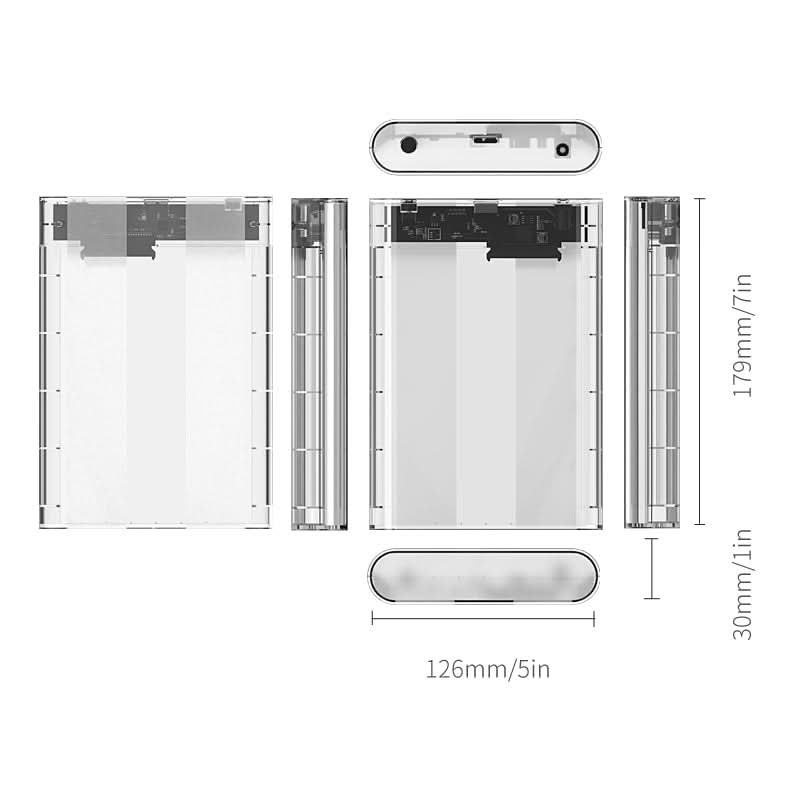 ORICO 3.5 Inch SATA to USB 3.0 Transparent HDD Enclosure - Orico