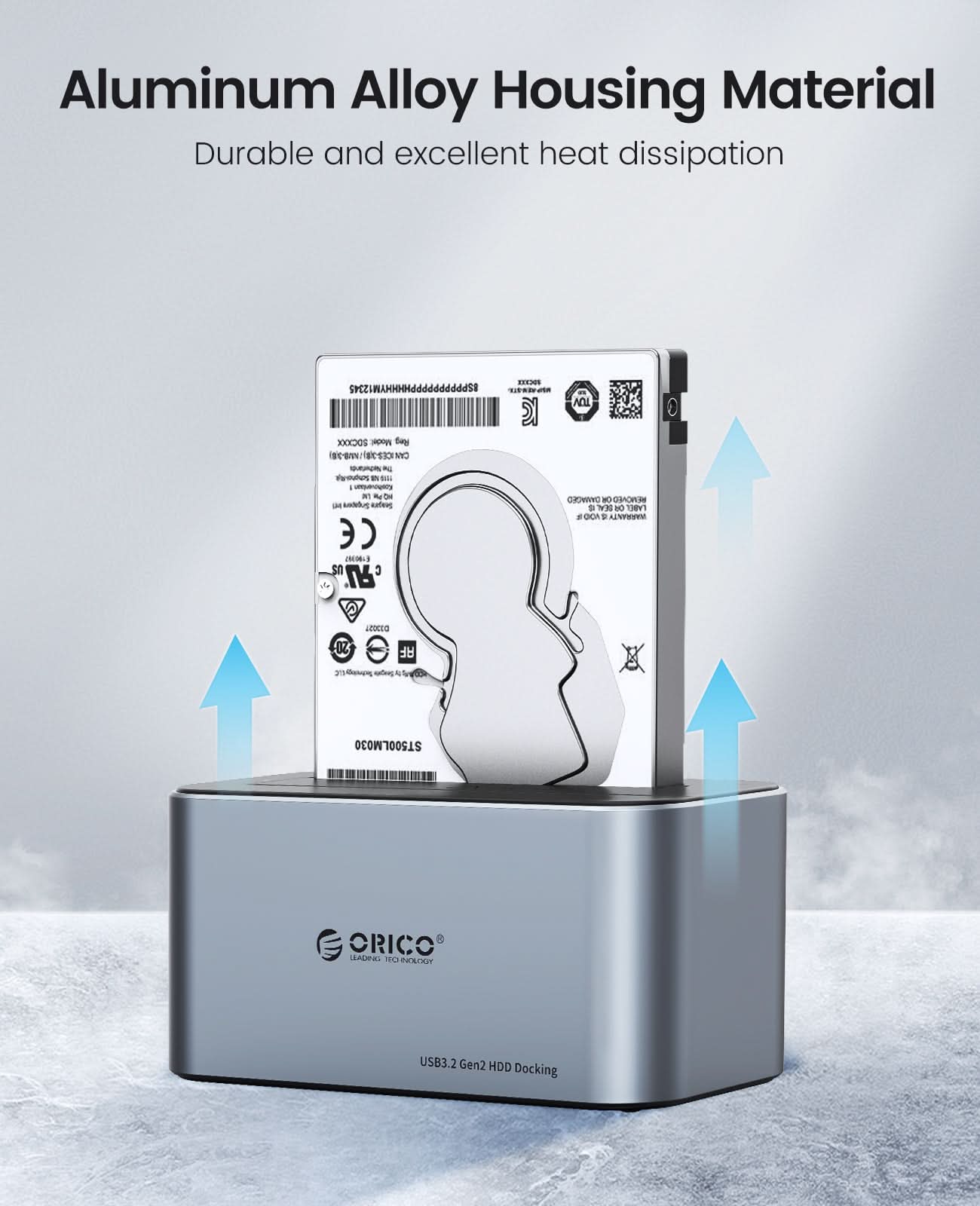 ORICO Single Bay Alluminum Typp-C SATA HDD/SSD Docking Staion - Orico