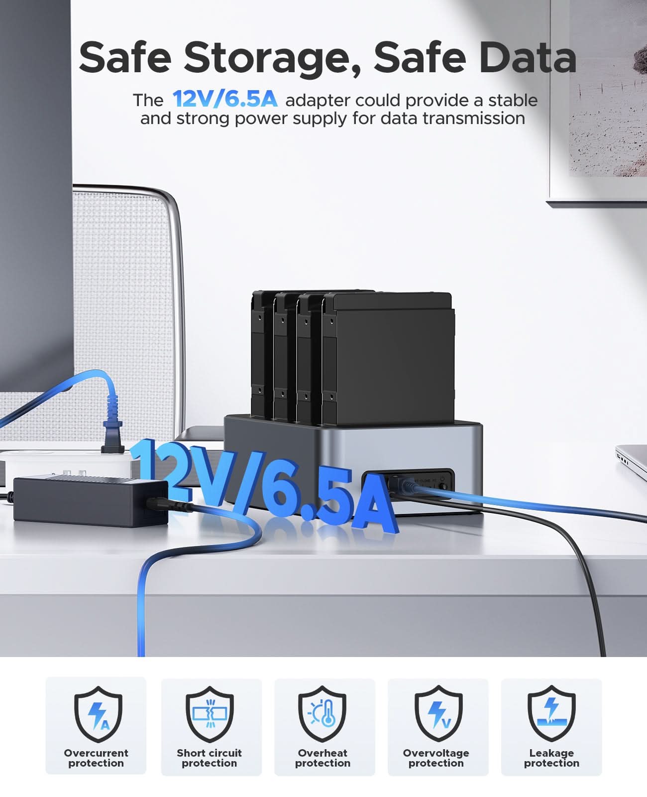 ORICO 4-Bay Aluminum Typp-C SATA HDD/SSD Duplicator, Offline Clone Hard Drive Docking Station - Orico