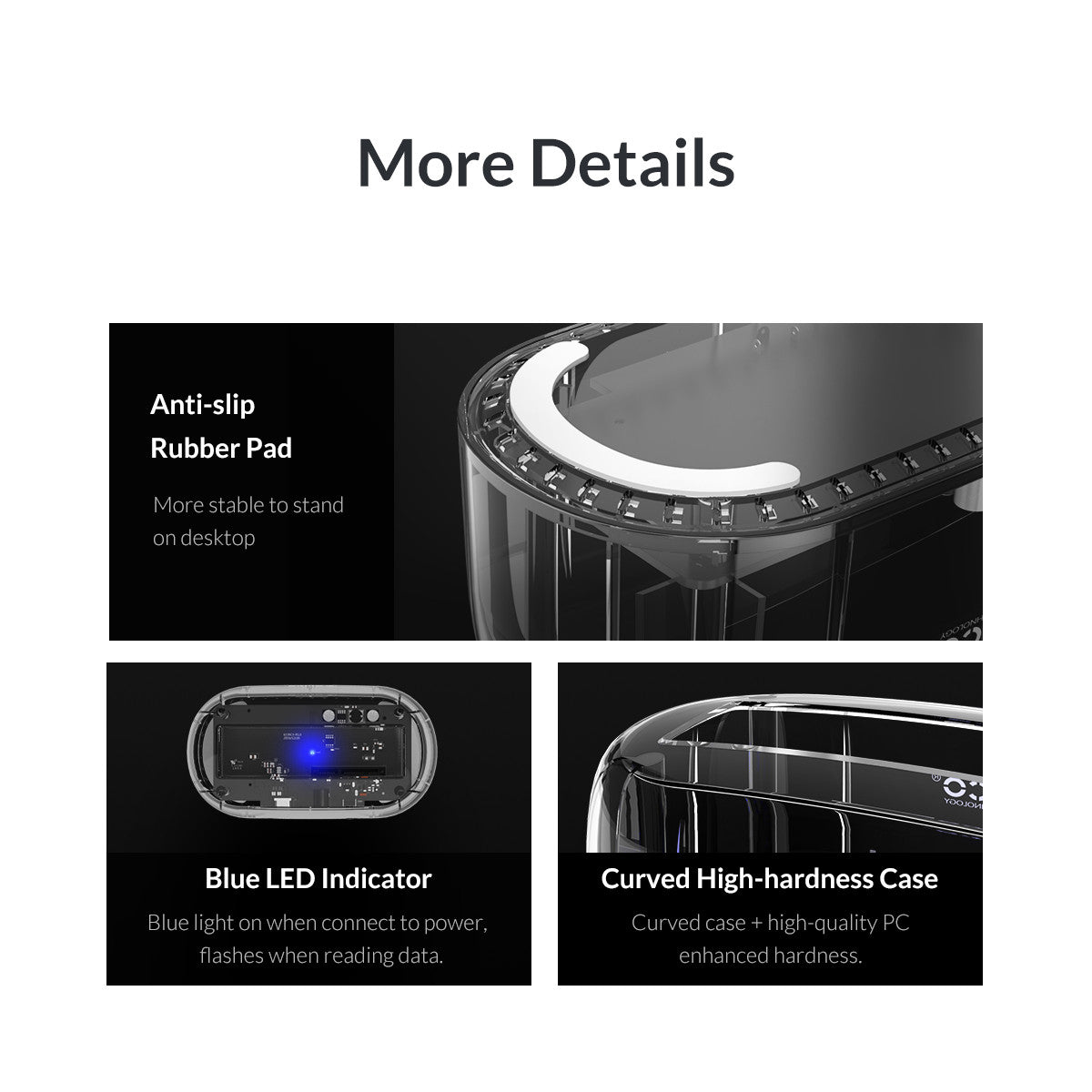 ORICO 3.5-Inch Type-C Transparent Hard Drive Docking Station