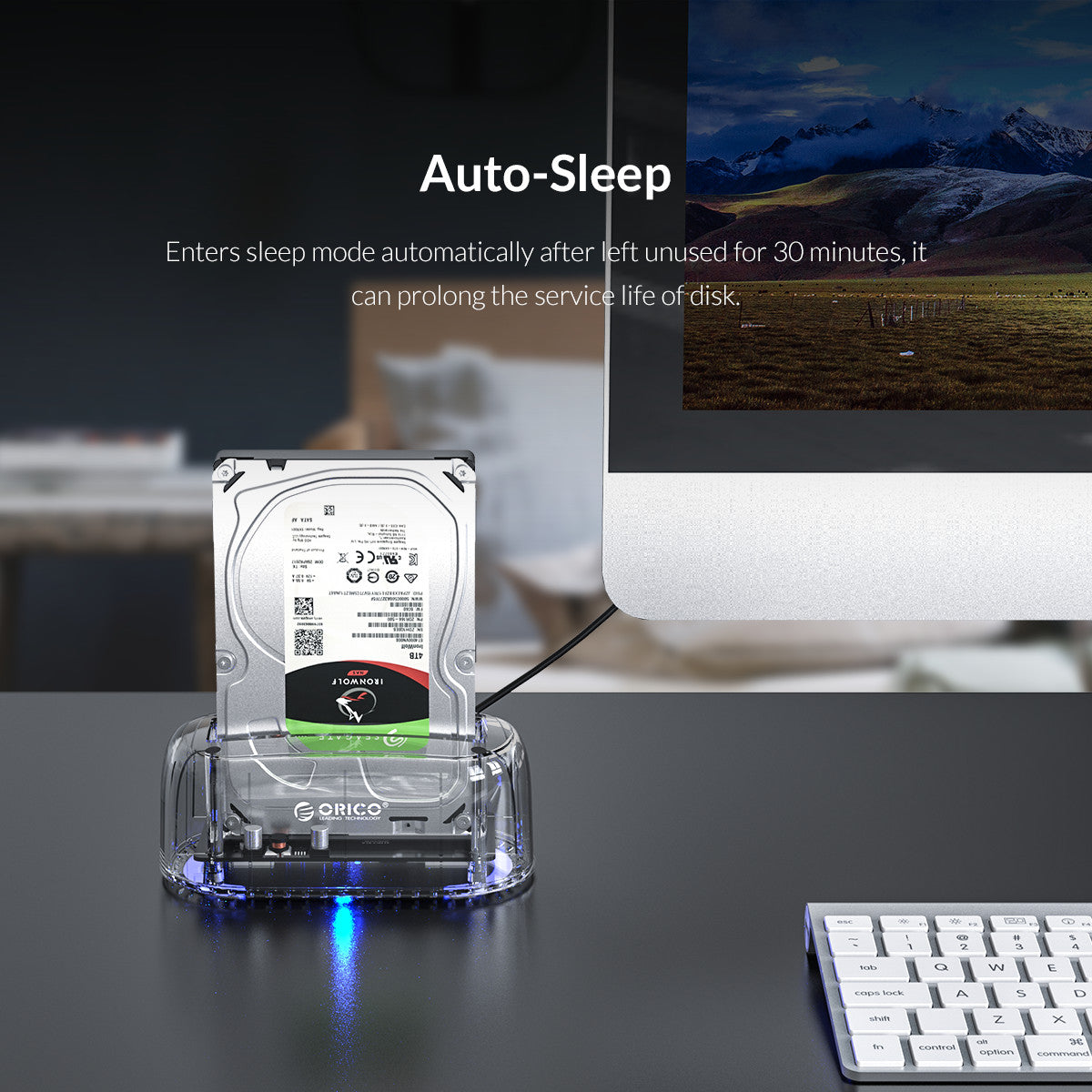 ORICO 3.5-Inch Type-C Transparent Hard Drive Docking Station