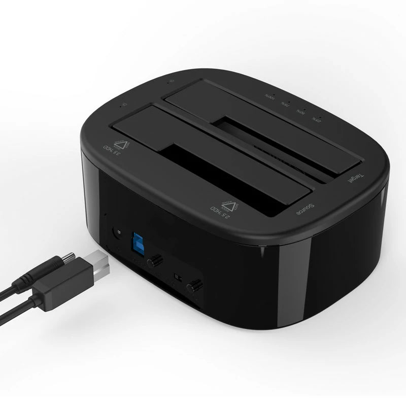 ORICO 2.5/3.5'' Dual Bay HDD Docking Station with Offline Clone SATA to USB 3.0