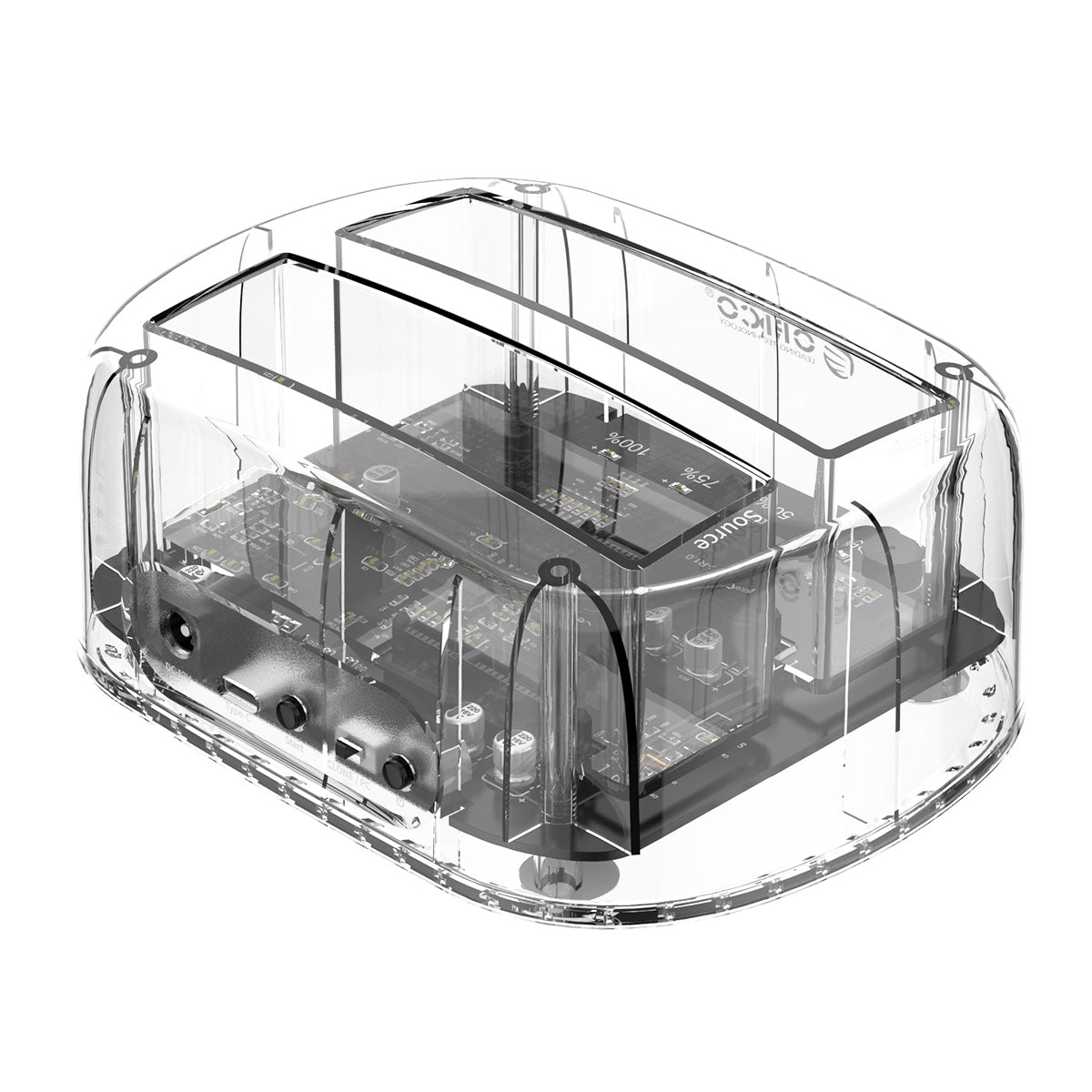 ORICO 3.5-Inch Type-C Transparent Dual-Bay Hard Drive Docking Station