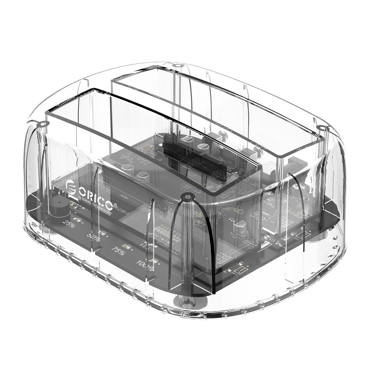 ORICO 3.5-Inch Type-C Transparent Dual-Bay Hard Drive Docking Station