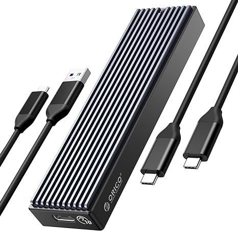 ORICO 10Gbps M.2 NVMe penutup SSD bergaris hitam