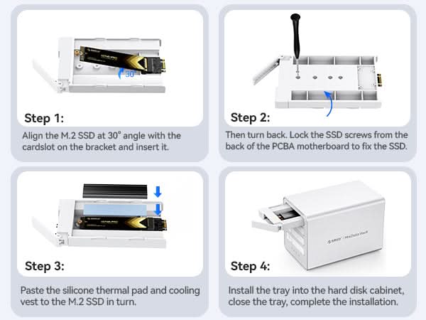 ORICO 88 Series 4-Bay USB4 NVMe SSD Enclosure