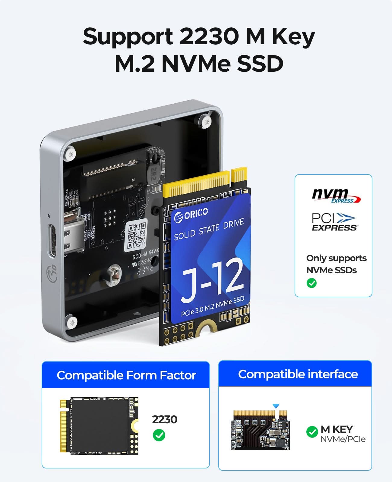 ORICO Magnetic 10Gbps M.2 2230 SSD Enclosure - Orico