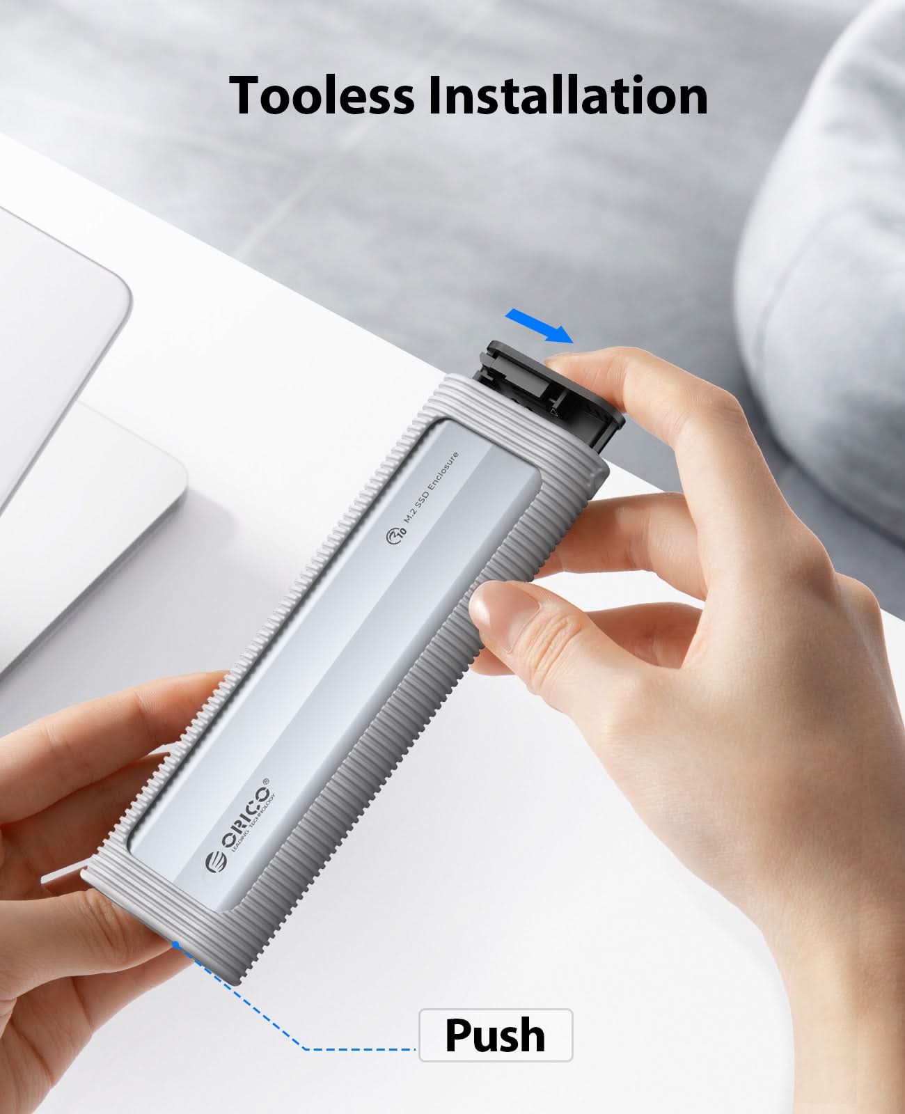 ORICO AXM2 10Gbps M.2 NVMe Aluminum Enclosure with Silicon Protecter - Orico