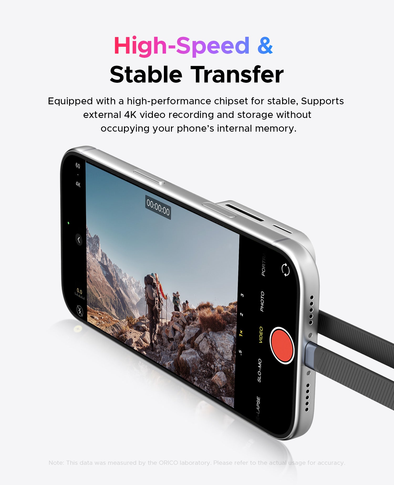 ORICO Air5 magnetic card reader supporting stable high-speed 5Gbps video recording transfer