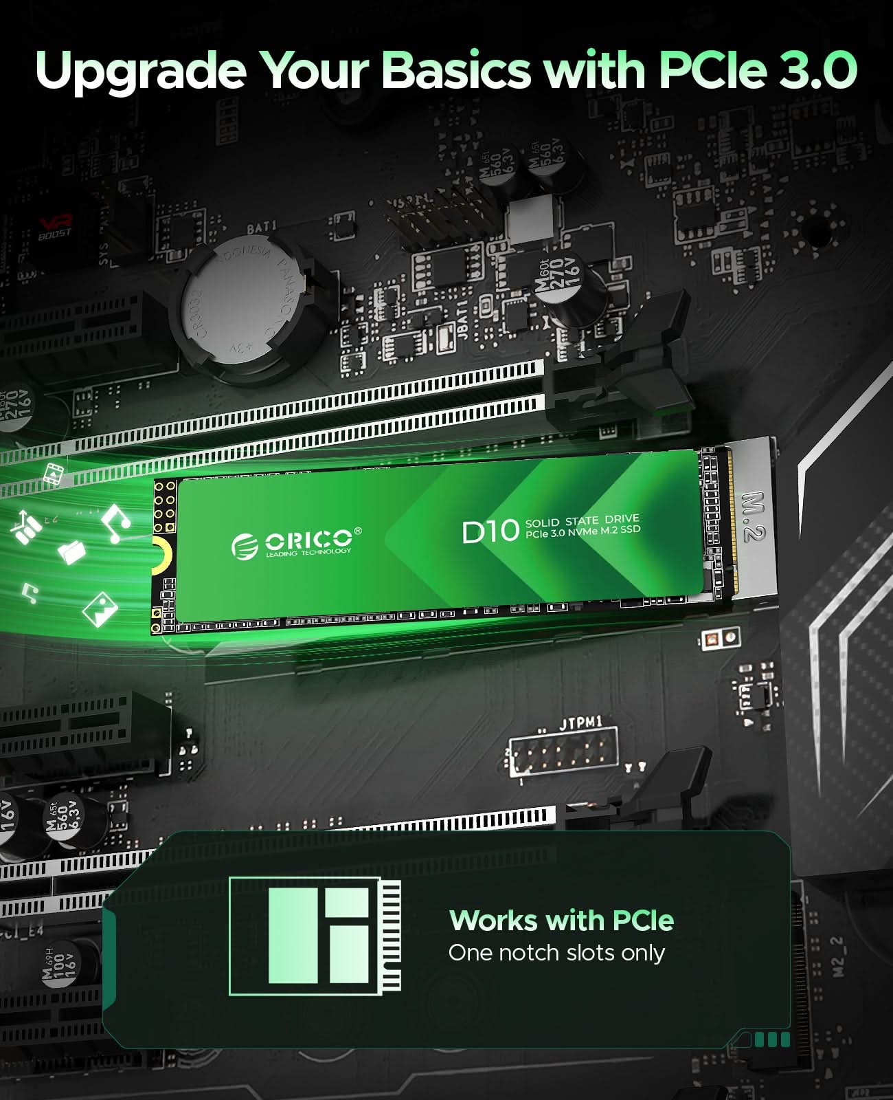 ORICO D10 3600Mb/s PCIe 3.0 M.2 NVMe SSD - Orico