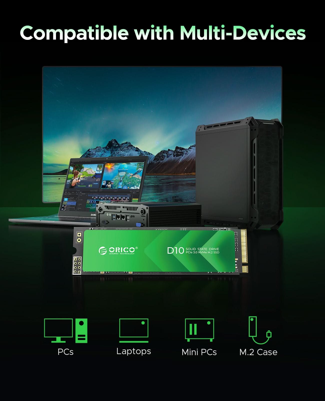 ORICO D10 3600Mb/s PCIe 3.0 M.2 NVMe SSD - Orico
