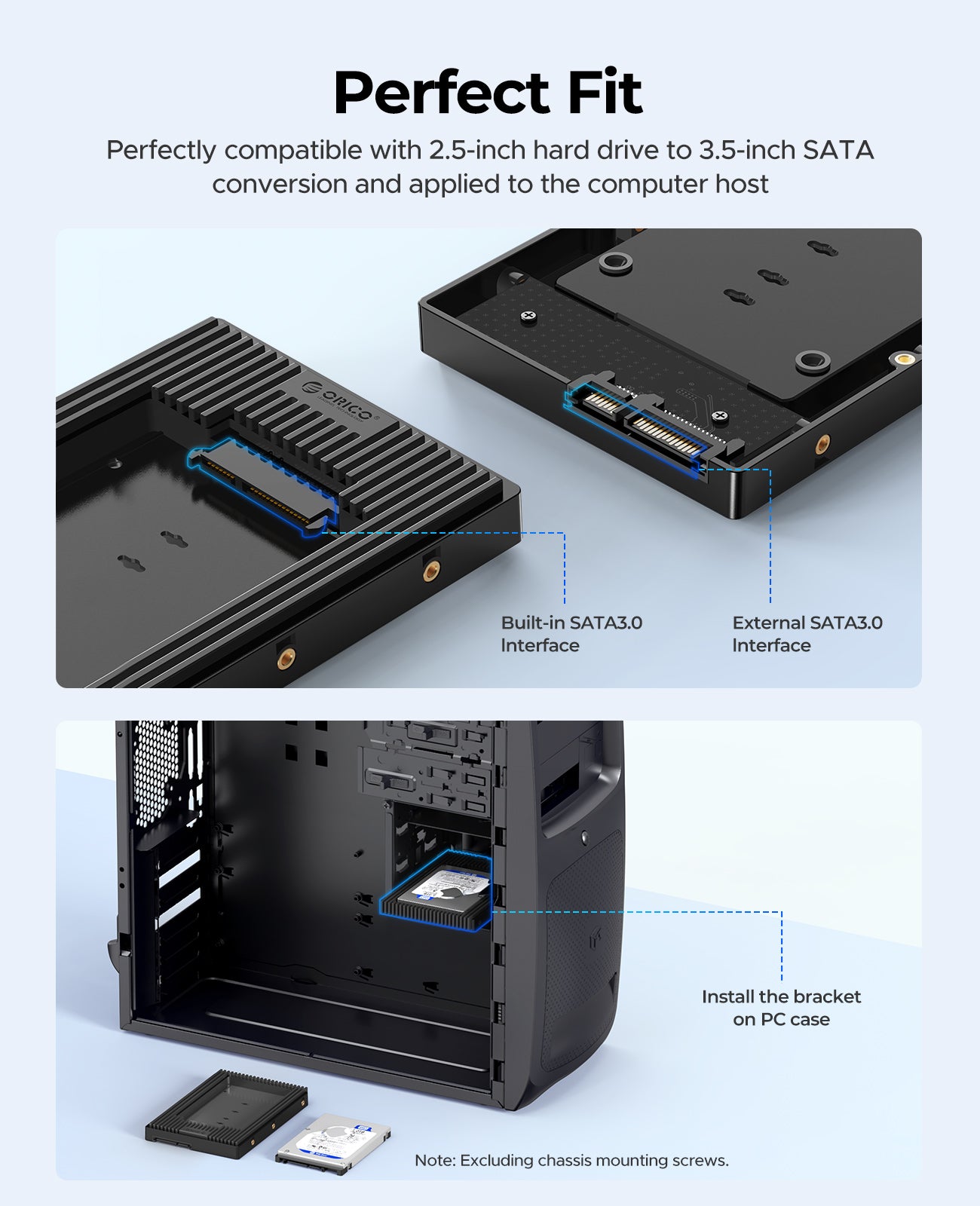 ORICO 2.5" to 3.5" HDD/SSD Adapter Mounting Bracket