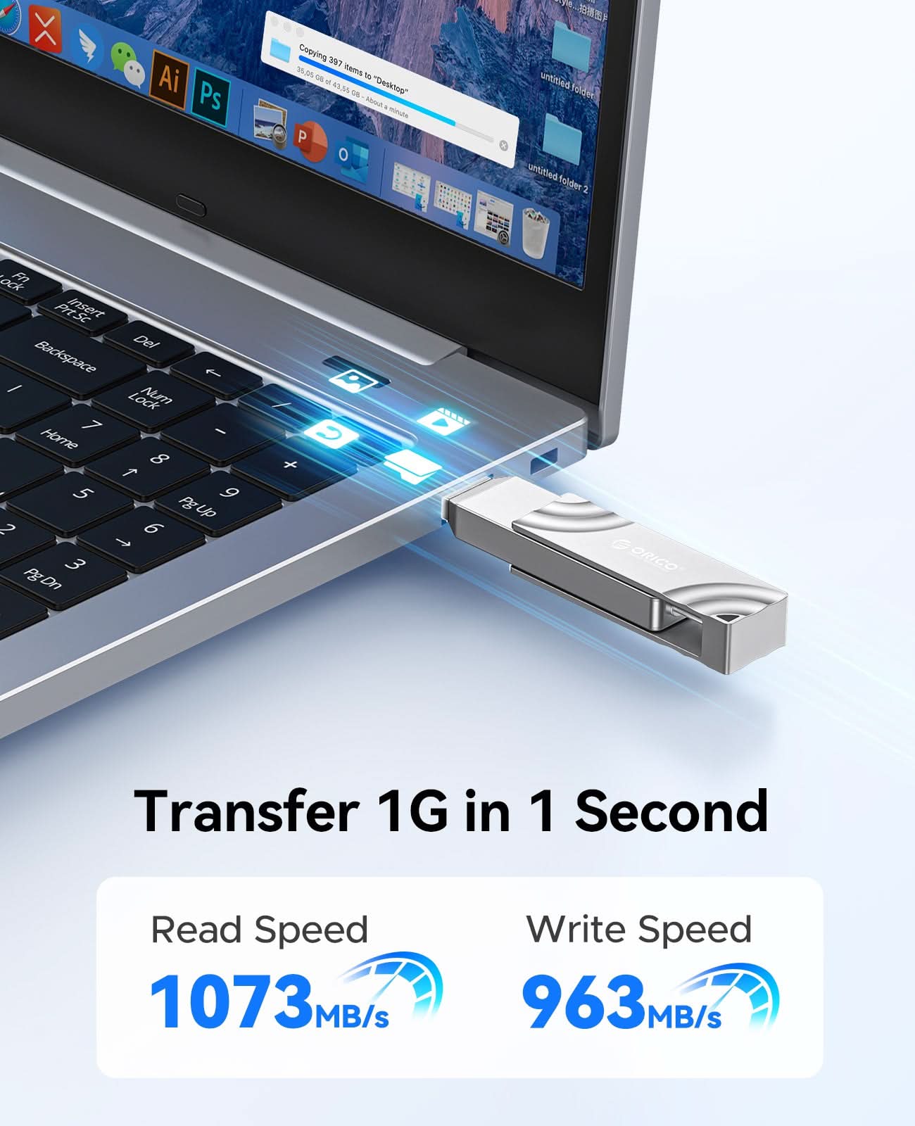 ORICO G201 10Gbps 2-IN-1 Connector Solid-State Flash Drive - Orico