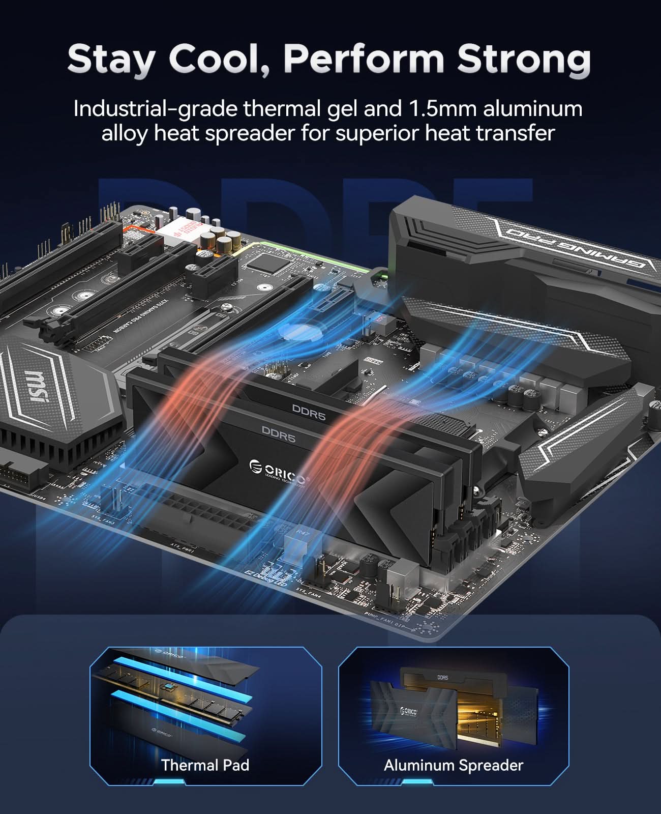 ORICO Raceline Champion DDR5 DIMM Gaming RAM - Orico