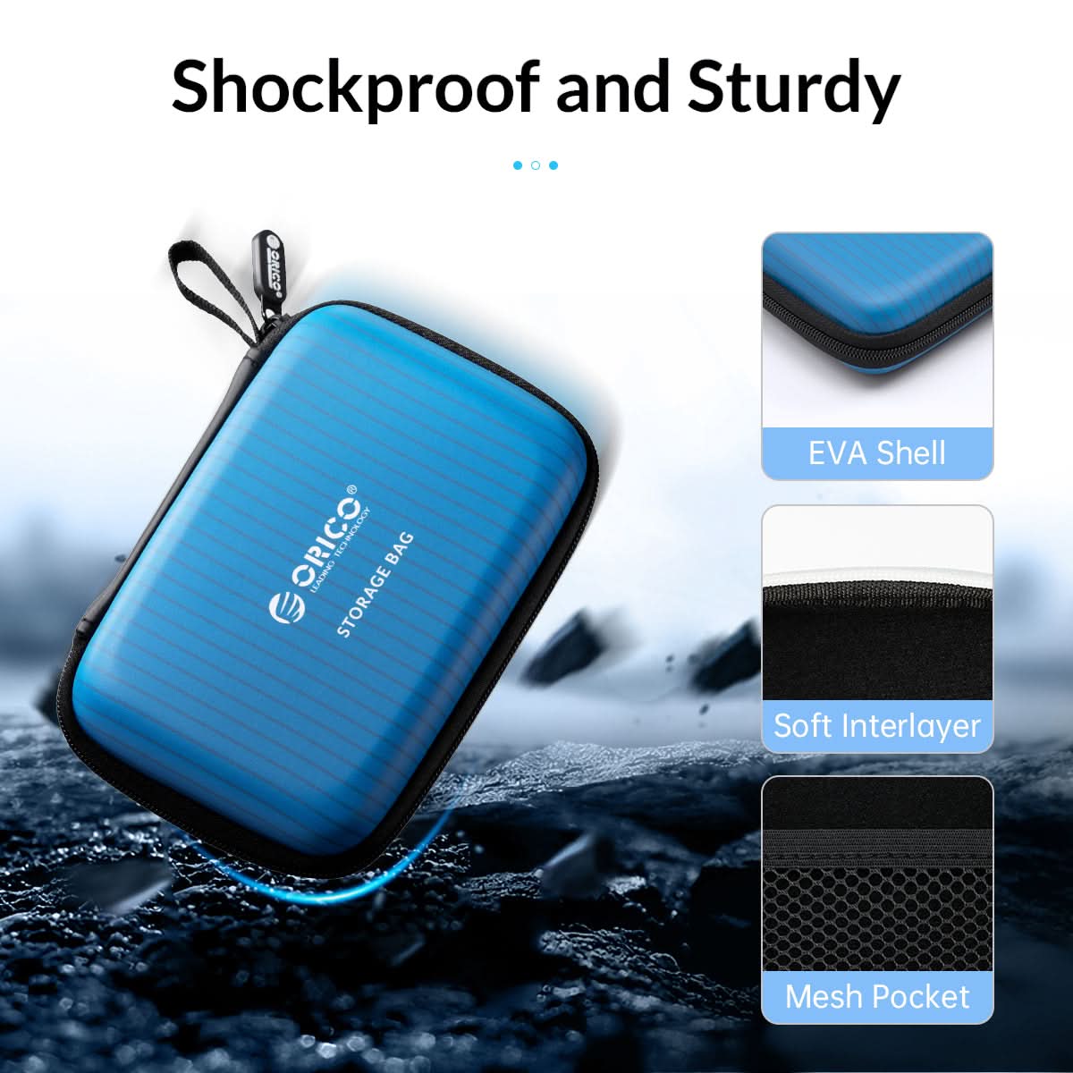ORICO 2.5-Inch PU & EVA Hard Drive Case - Orico