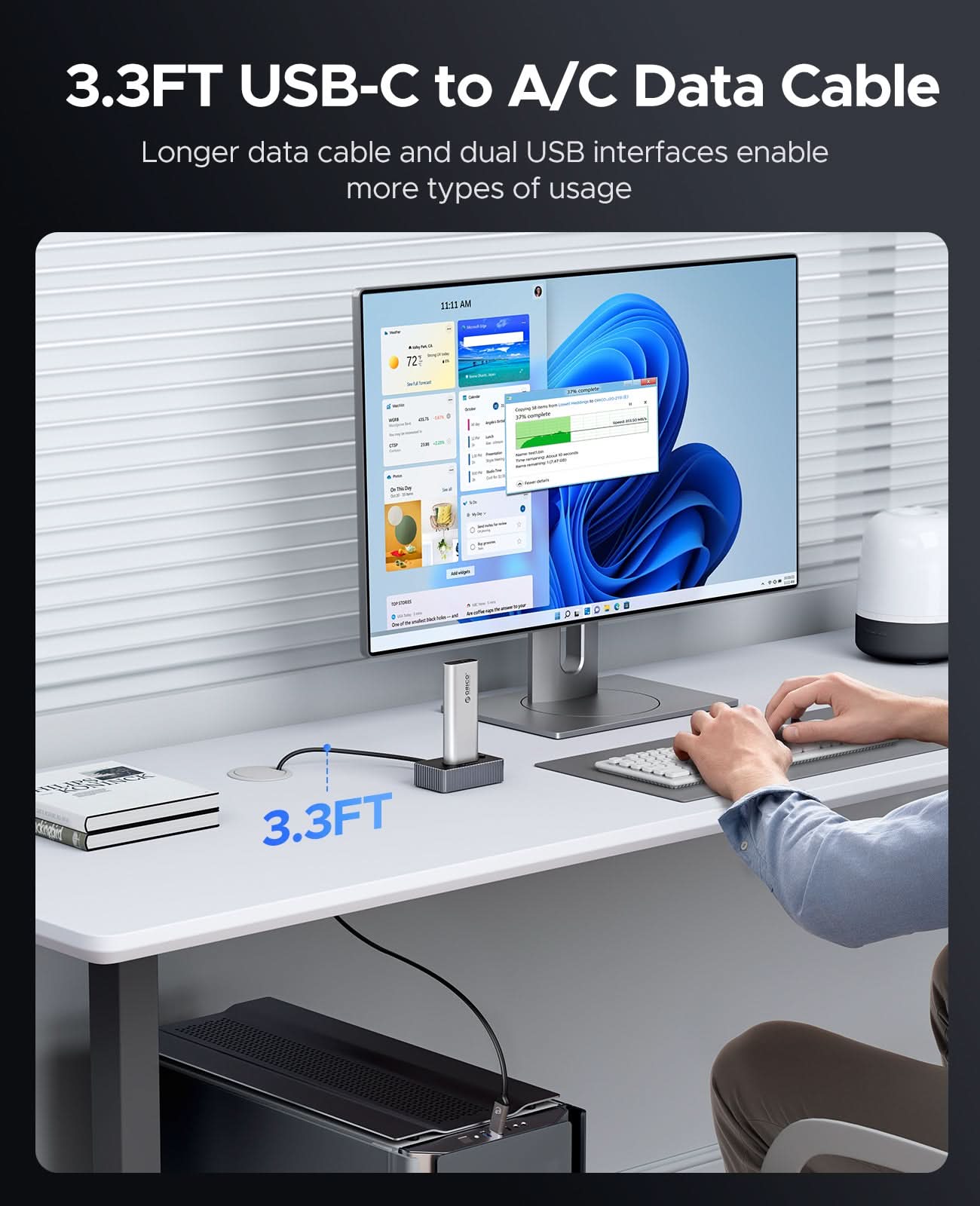 ORICO M.2 SSD Docking Station with Heat Sink Enclosure - Orico
