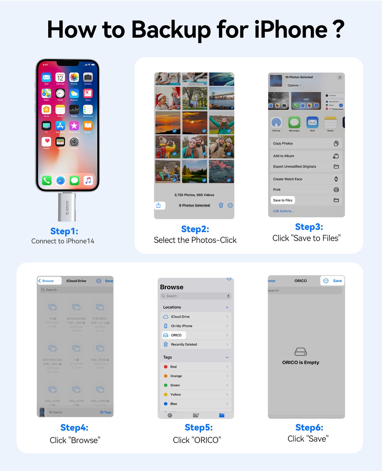 ORICO LC10 Lightning to USB-C Adapter with Charging