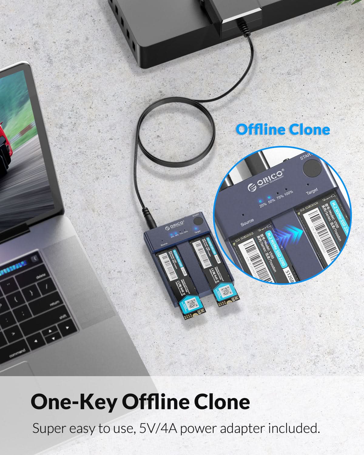 ORICO M.2 NVMe SSD Dual Bay Duplicator - Orico