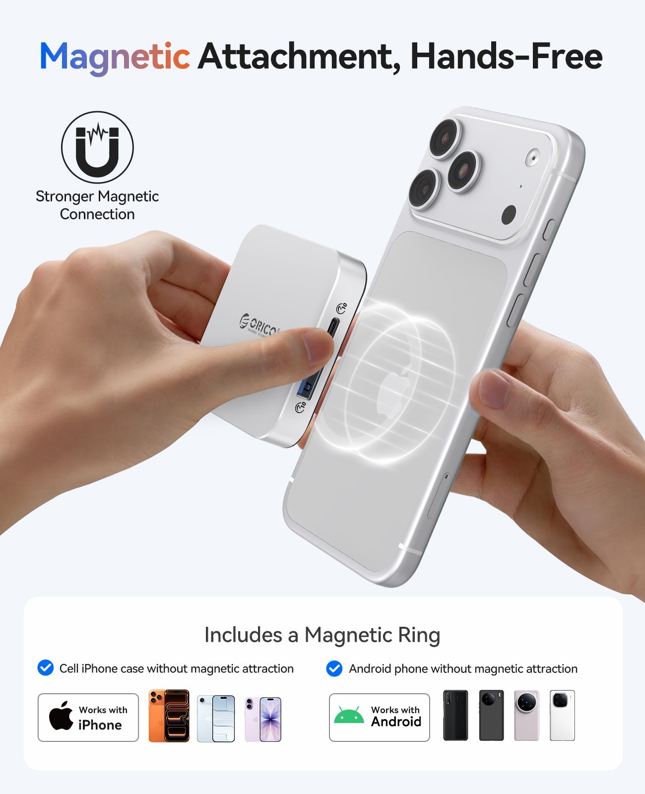 ORICO MG7 Compact 8-in-1 Magnetic M.2 NVMe Dock ORICO