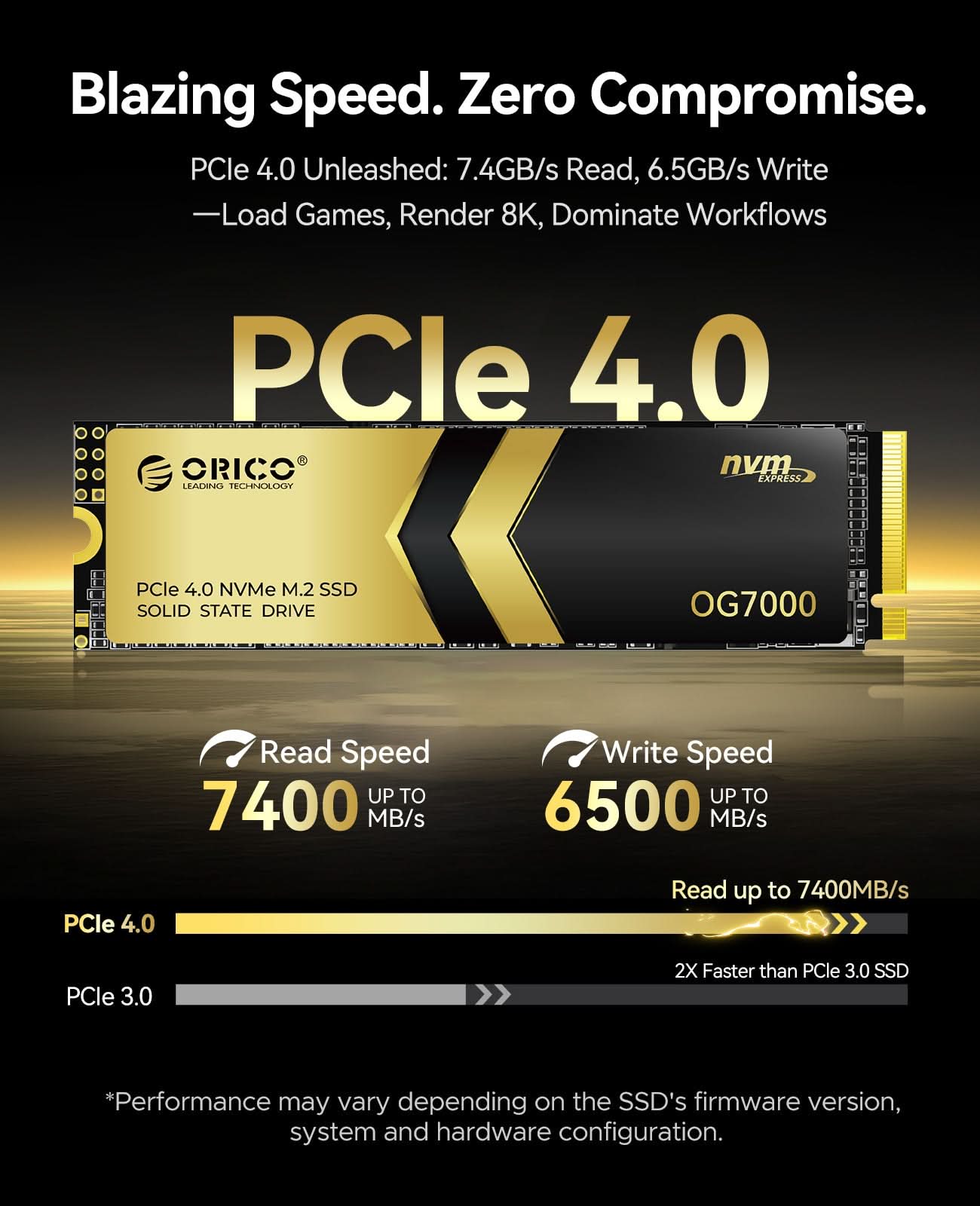 ORICO OG7000 7000MB/s PCIe 4.0 M.2 NVMe SSD