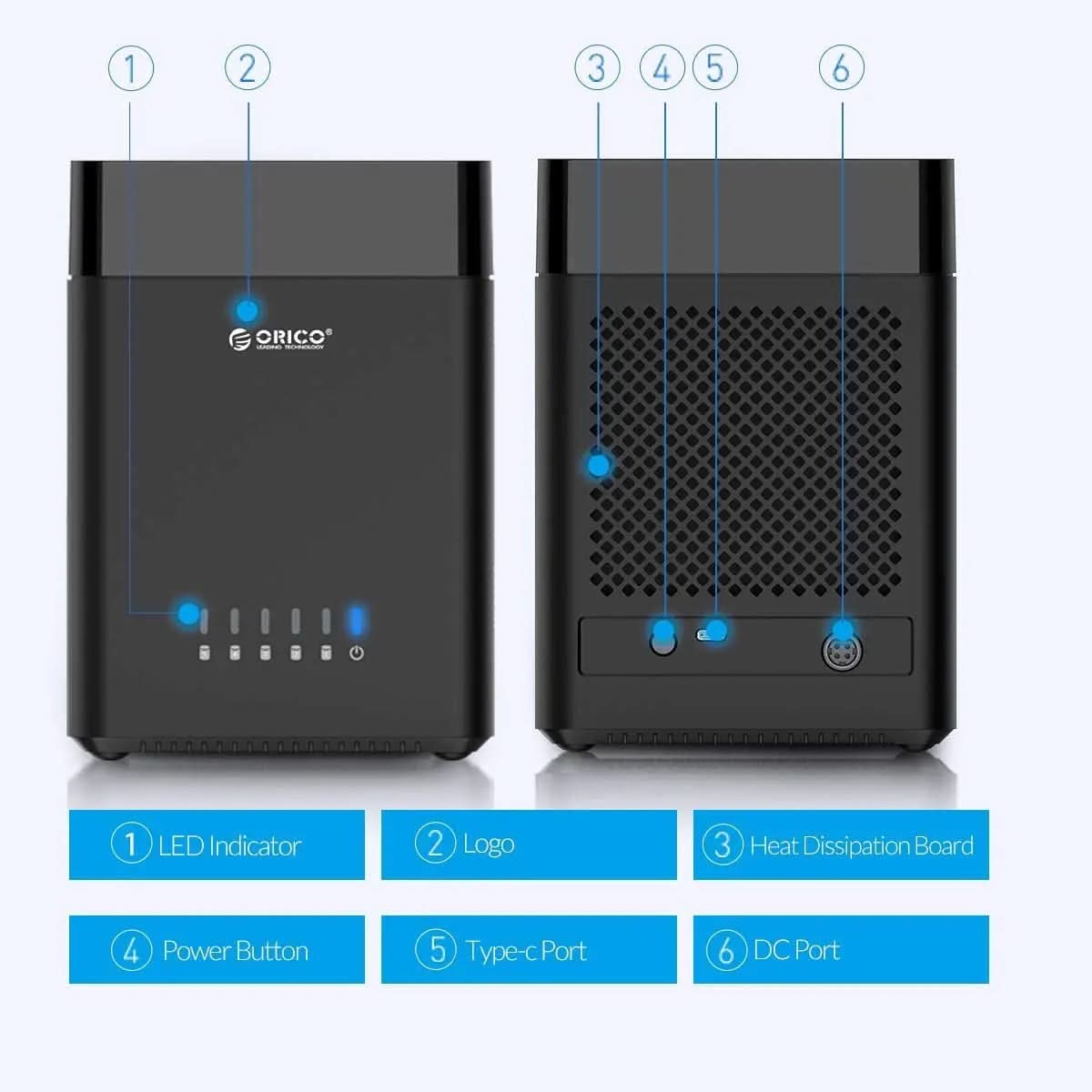 ORICO 5 Bay USB 3.0 to SATA 3.5 inch Hard Disk Enclosure Orico