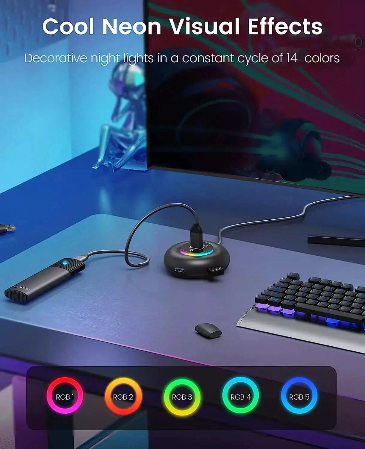 ORICO RGB 4 in 1 USB 3.0 Splitter Hub - Orico tech