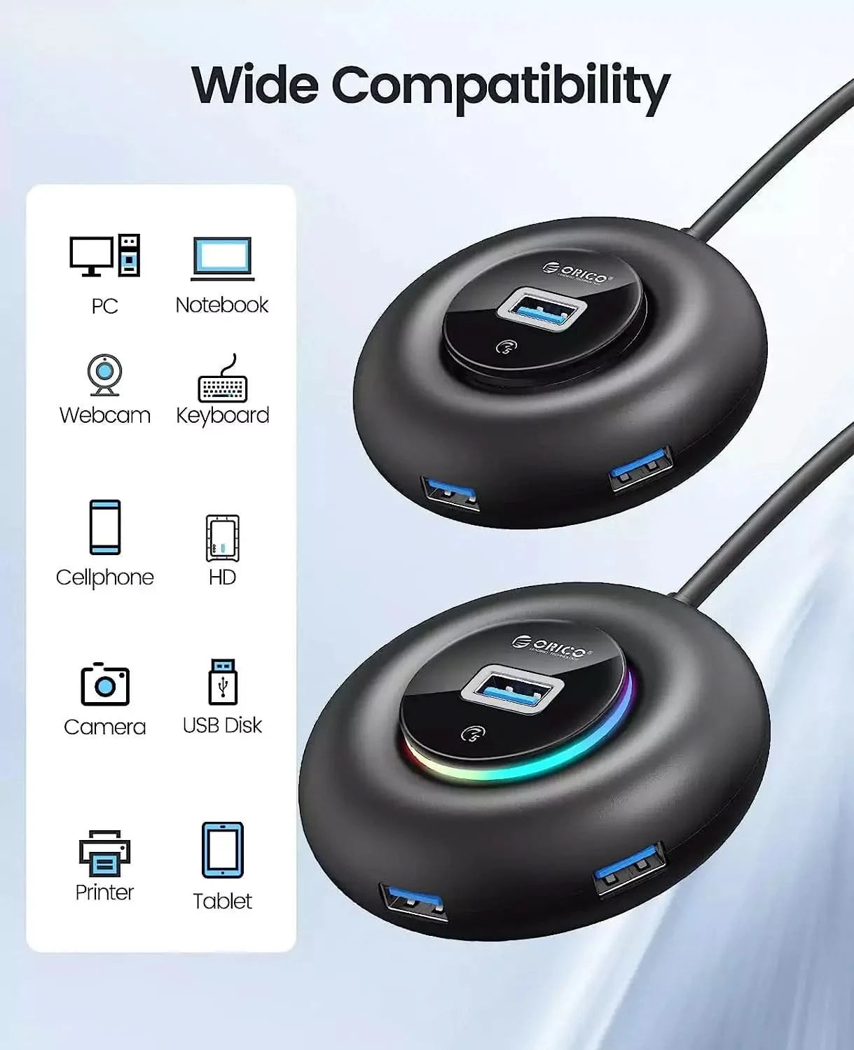 ORICO RGB 4 in 1 USB 3.0 Splitter Hub - Orico tech