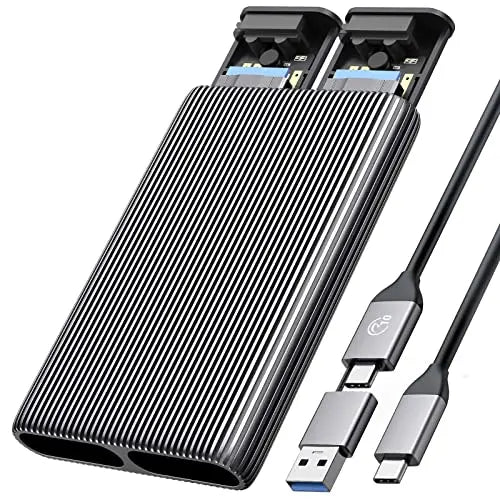ORICO Aluminum Dual-bay M.2 NVME + SATA SSD Enclosure ORICO
