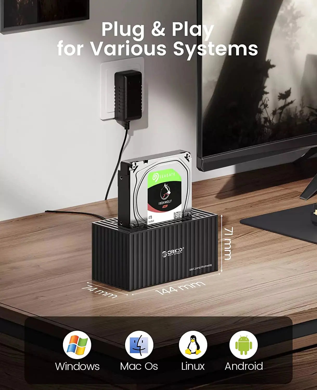 ORICO Container Style 2.5"/3.5" One Bay Hard Drive Docking Station Orico