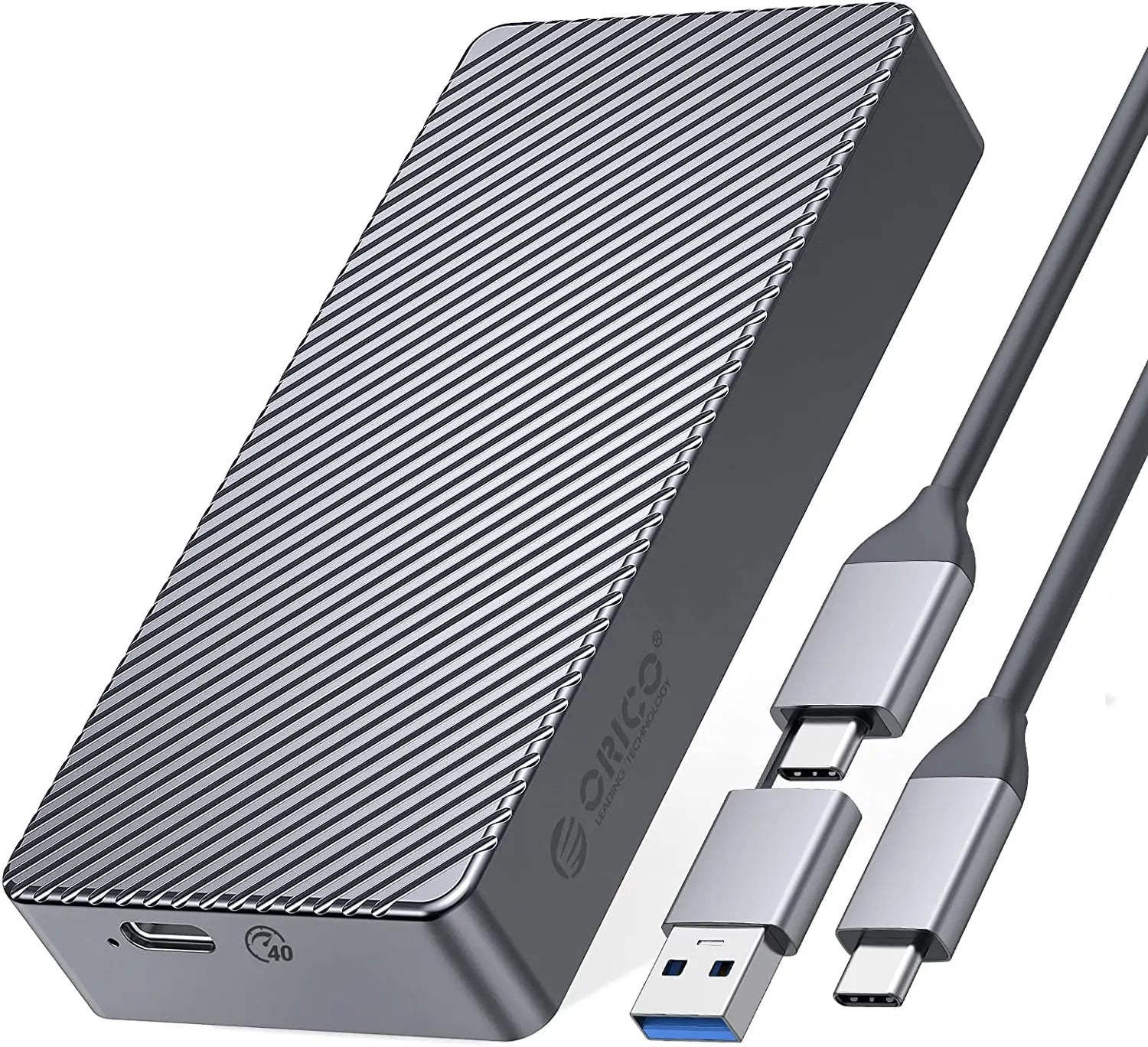 ORICO M208 40Gbps M.2 NVMe Aluminum Striped SSD Enclosure Orico