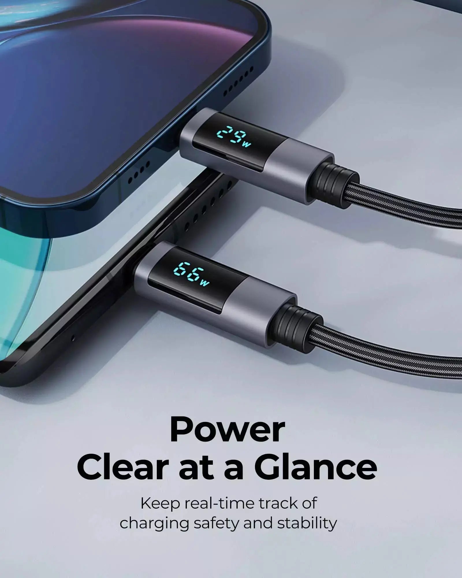 ORICO USB-A to Lightning, 29W PD LED Display Fast Cable Orico
