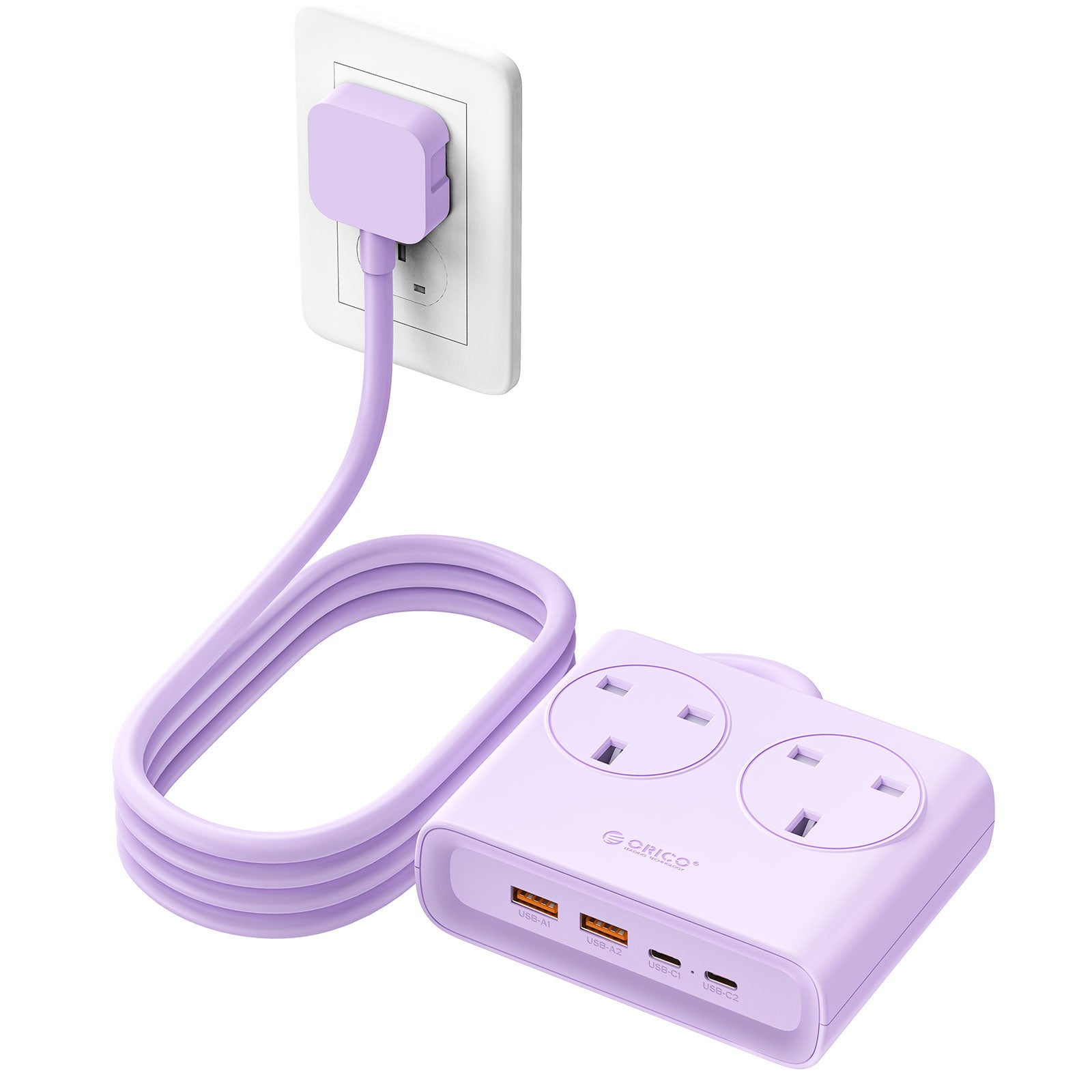 ORICO Power Brick UK Plug 25W GaN 6-in-1 Power Strip