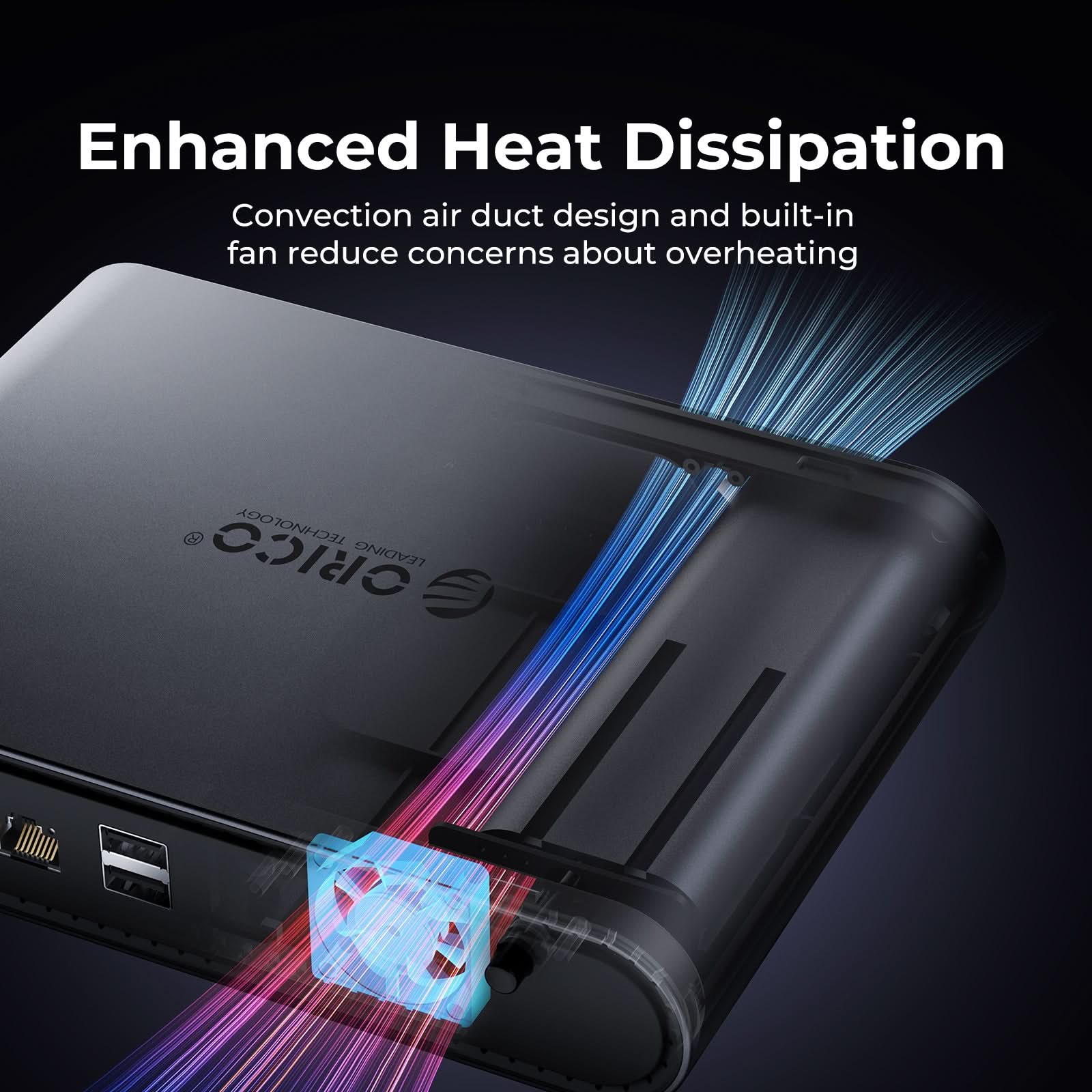 ORICO PTM2 11-in-1 Docking Station with Dual Modular M.2 SSD Enclosure - Orico