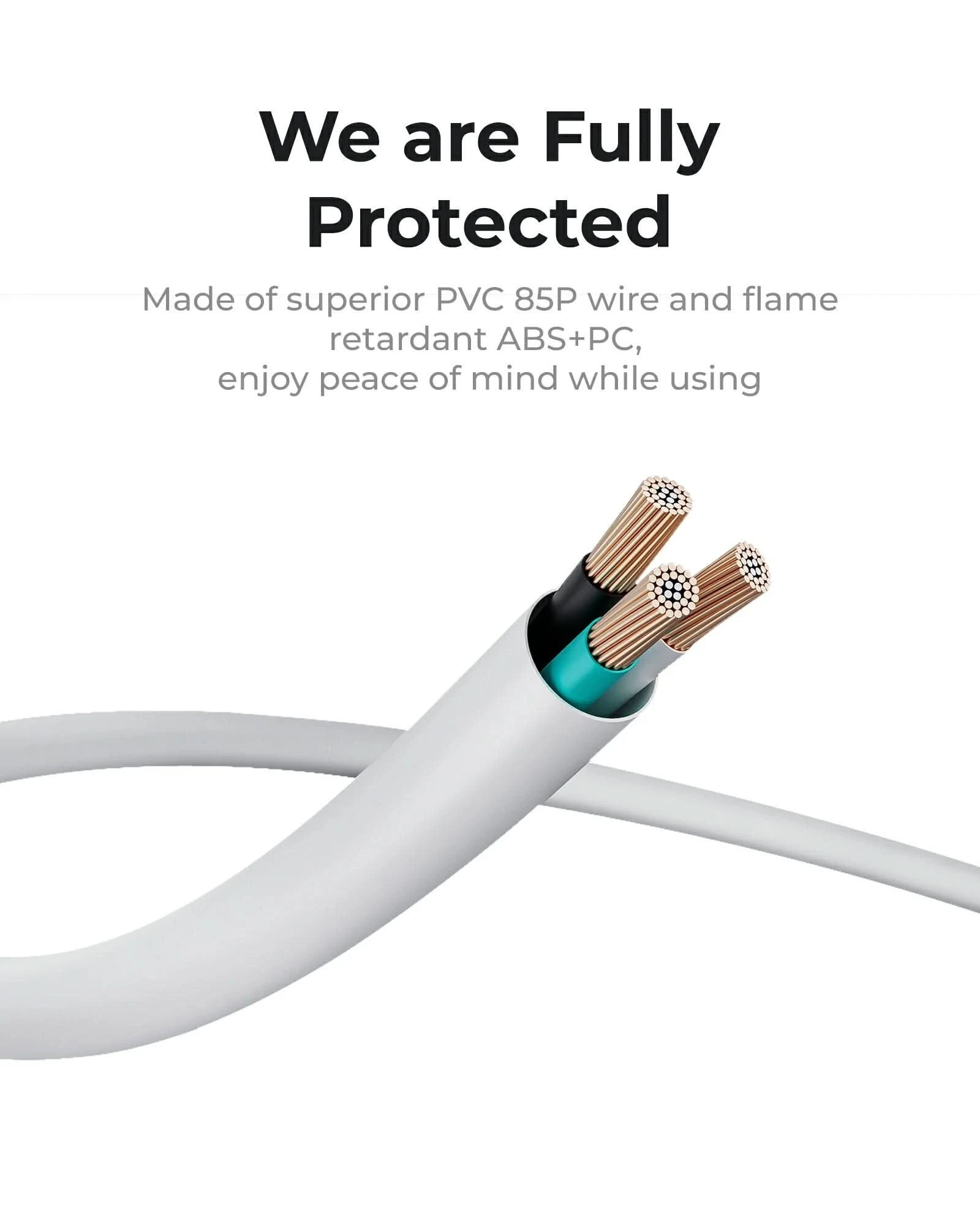 ORICO Household Power Strip 1250W with 3 AC Outlets and 3 USB Ports - Orico