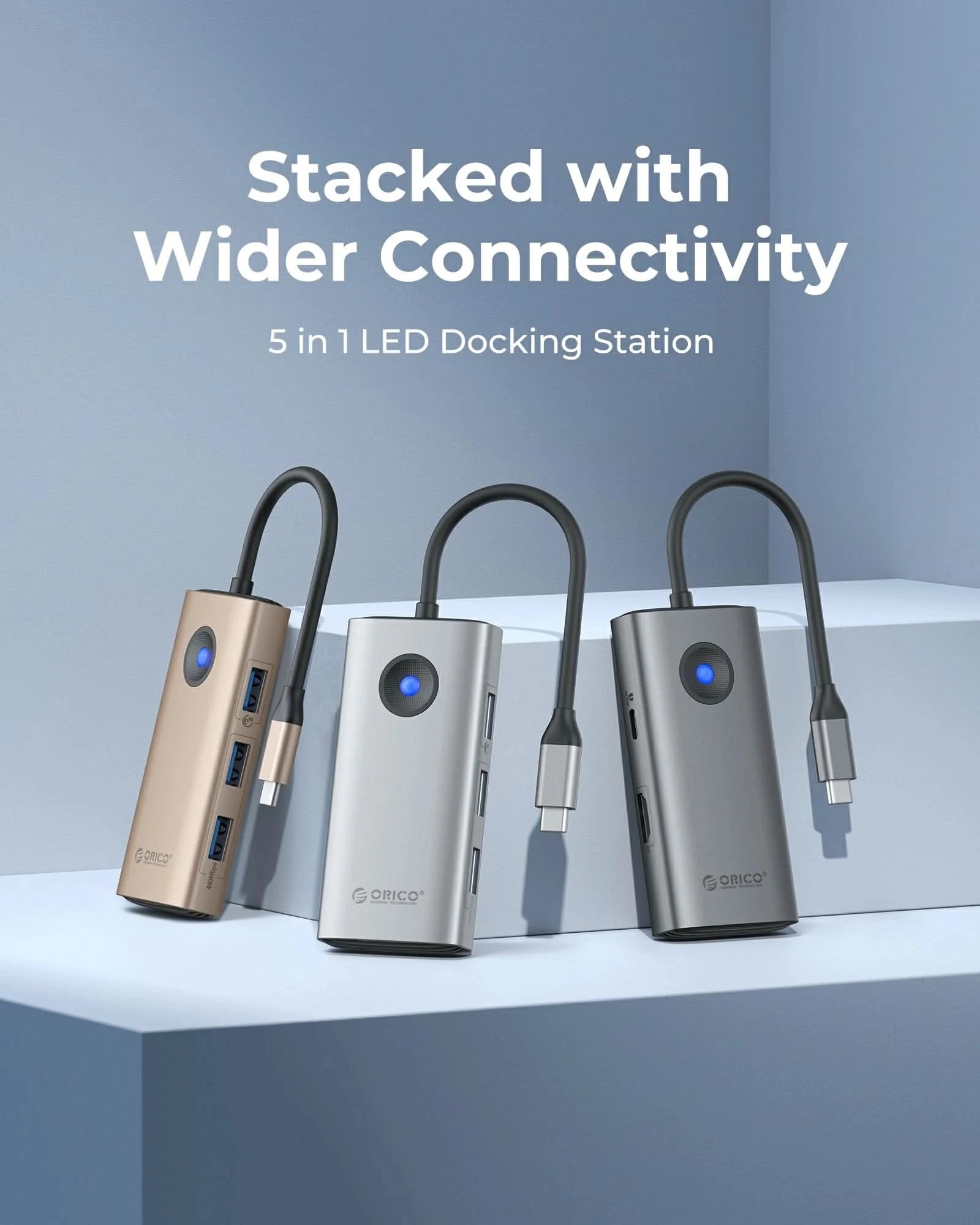 ORICO LED Light 5-in-1 60W Power Delivery Docking Station - Orico