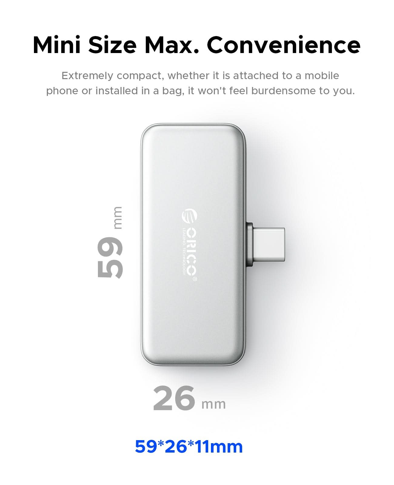 ORICO S5 Thumb-Sized Flash Pod 5Gbps External SSD - Orico