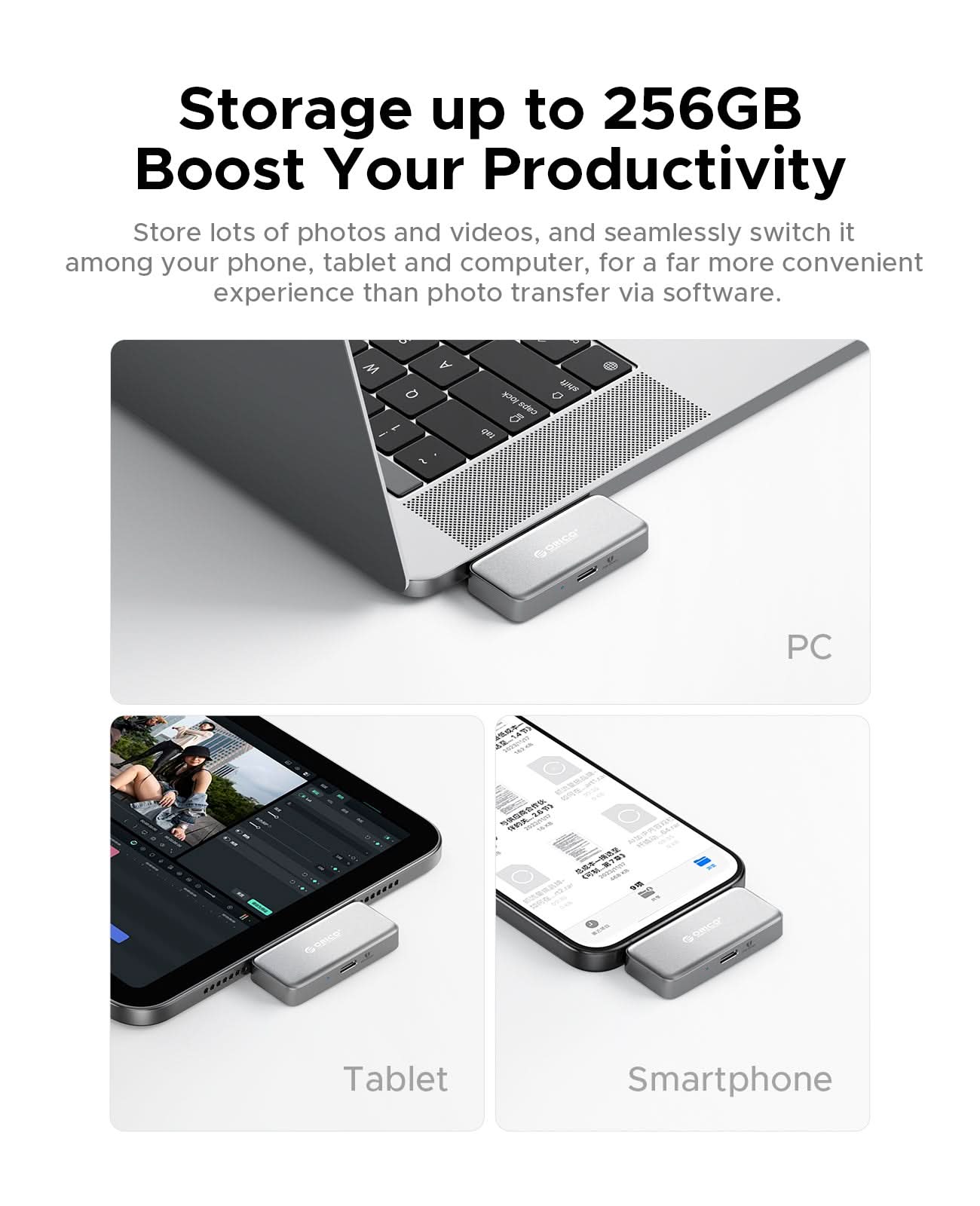 ORICO S5 Thumb-Sized Flash Pod 5Gbps External SSD - Orico