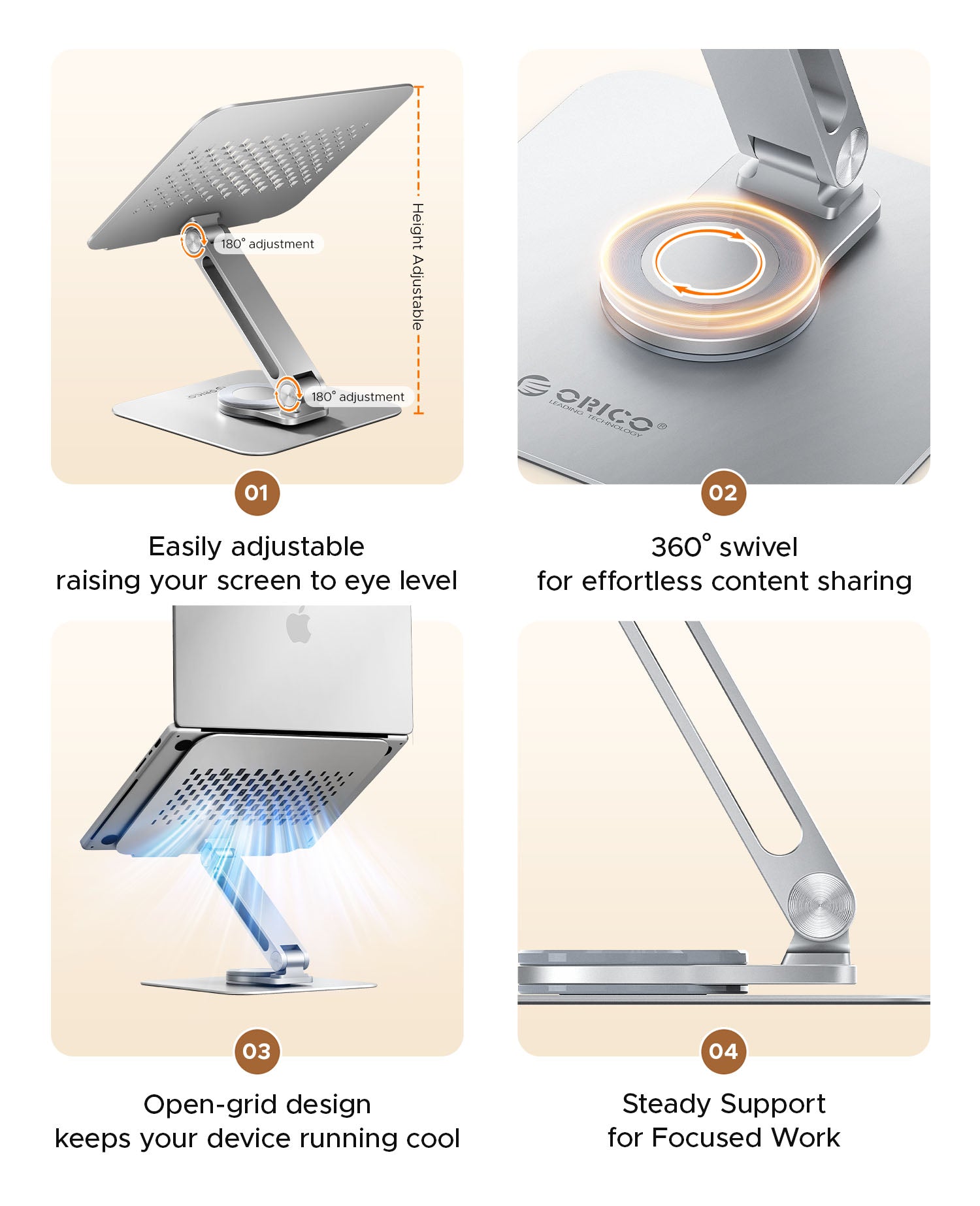 ORICO ST10 360° Rotating Foldable Laptop Stand