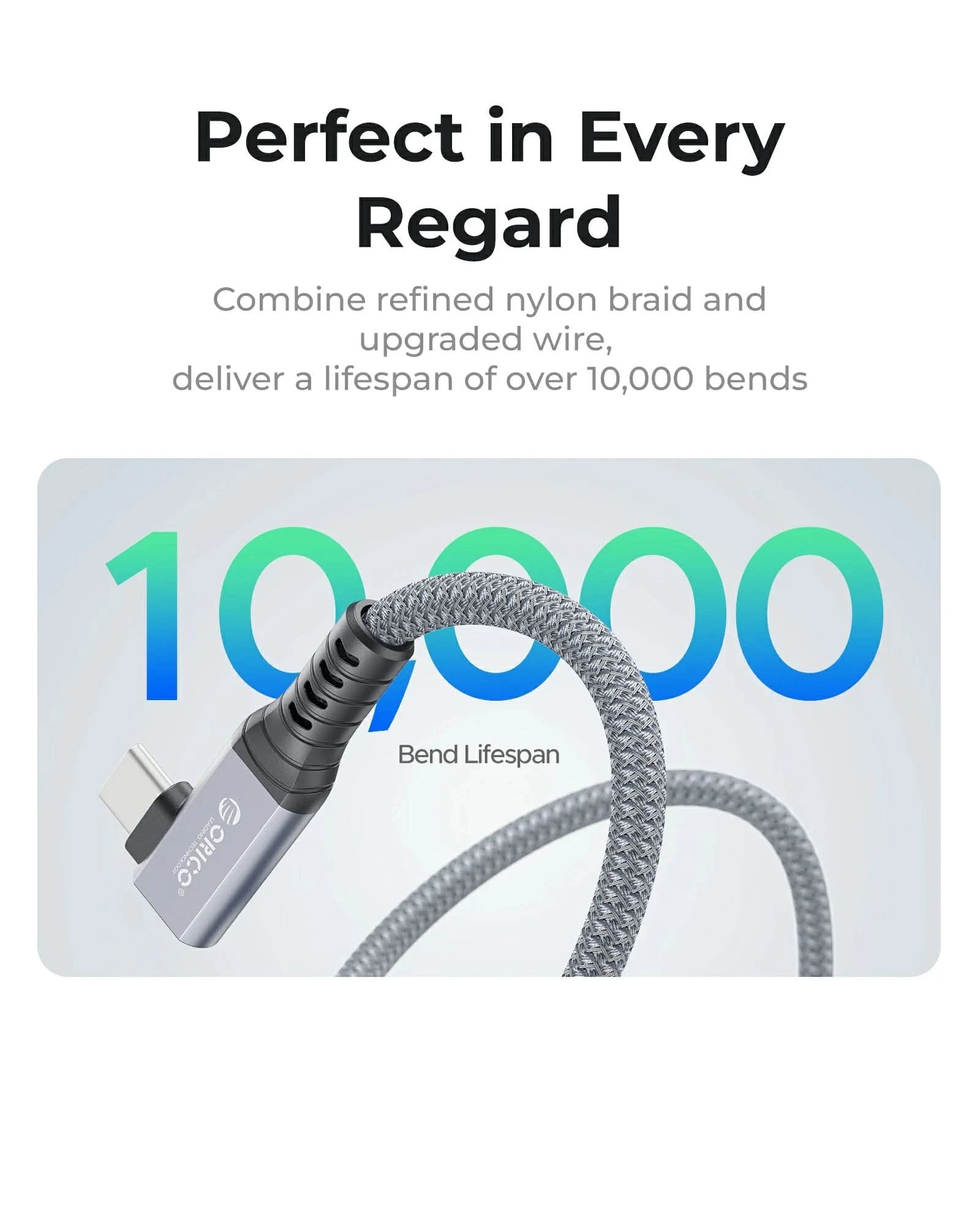 ORICO Thunderbolt 4 40Gbps Type-C 100W Charging Right-angle Cable - Orico