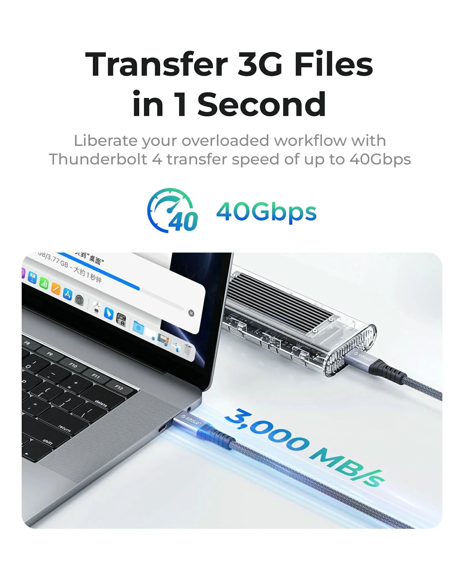 ORICO Thunderbolt 4 40Gbps Type-C 100W Charging Cable - Orico