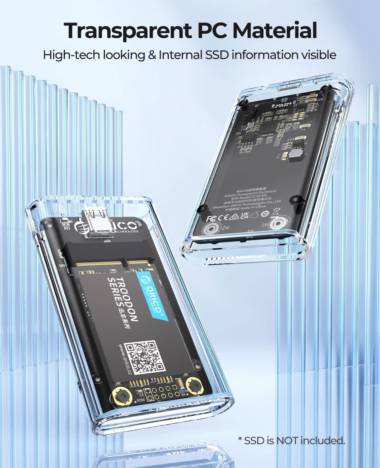 ORICO Transparent 5Gbps mSATA SSD Enclosure - Orico