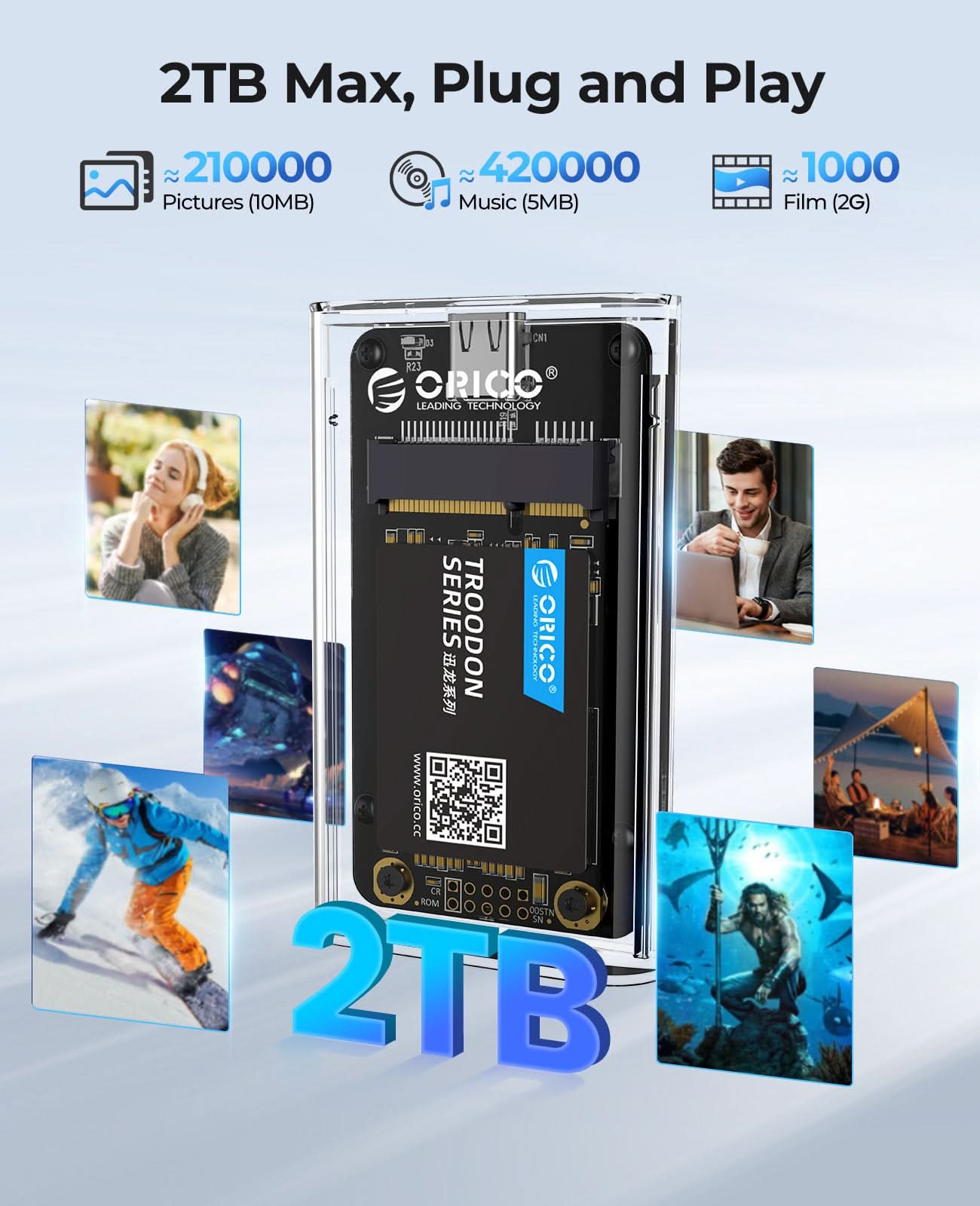 ORICO Transparent 5Gbps mSATA SSD Enclosure - Orico