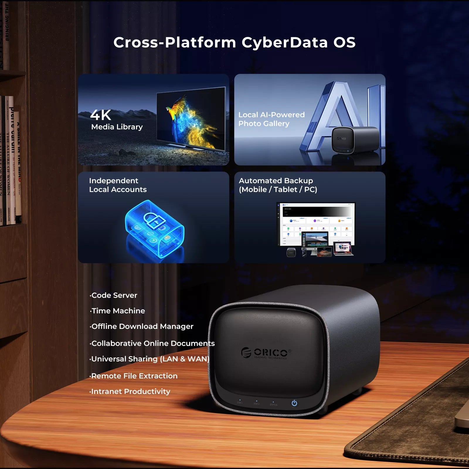 ORICO HS200 MetaBox 2 Bay NAS Storage System ORICO