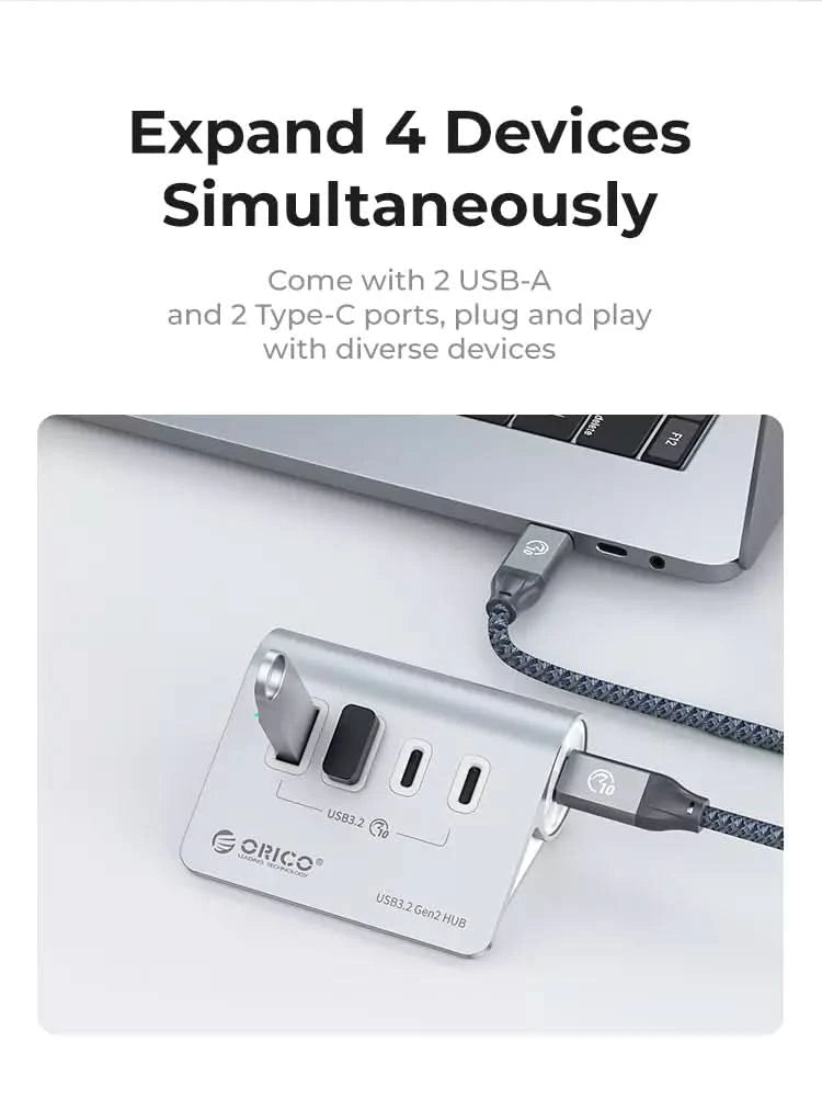 ORICO 4-Port USB3.2 10G Hub With Charging - Orico