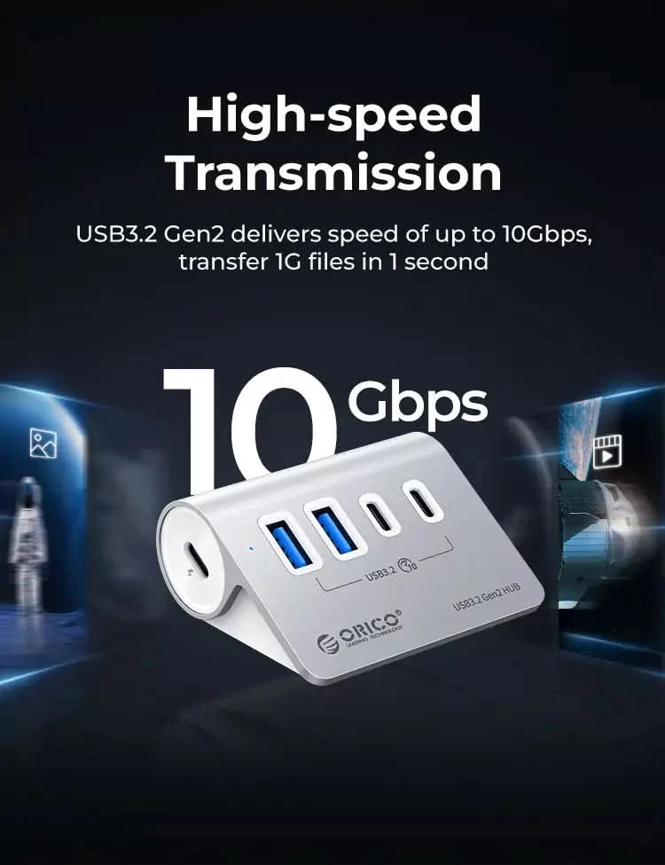 ORICO 4-Port USB3.2 10G Hub With Charging - Orico